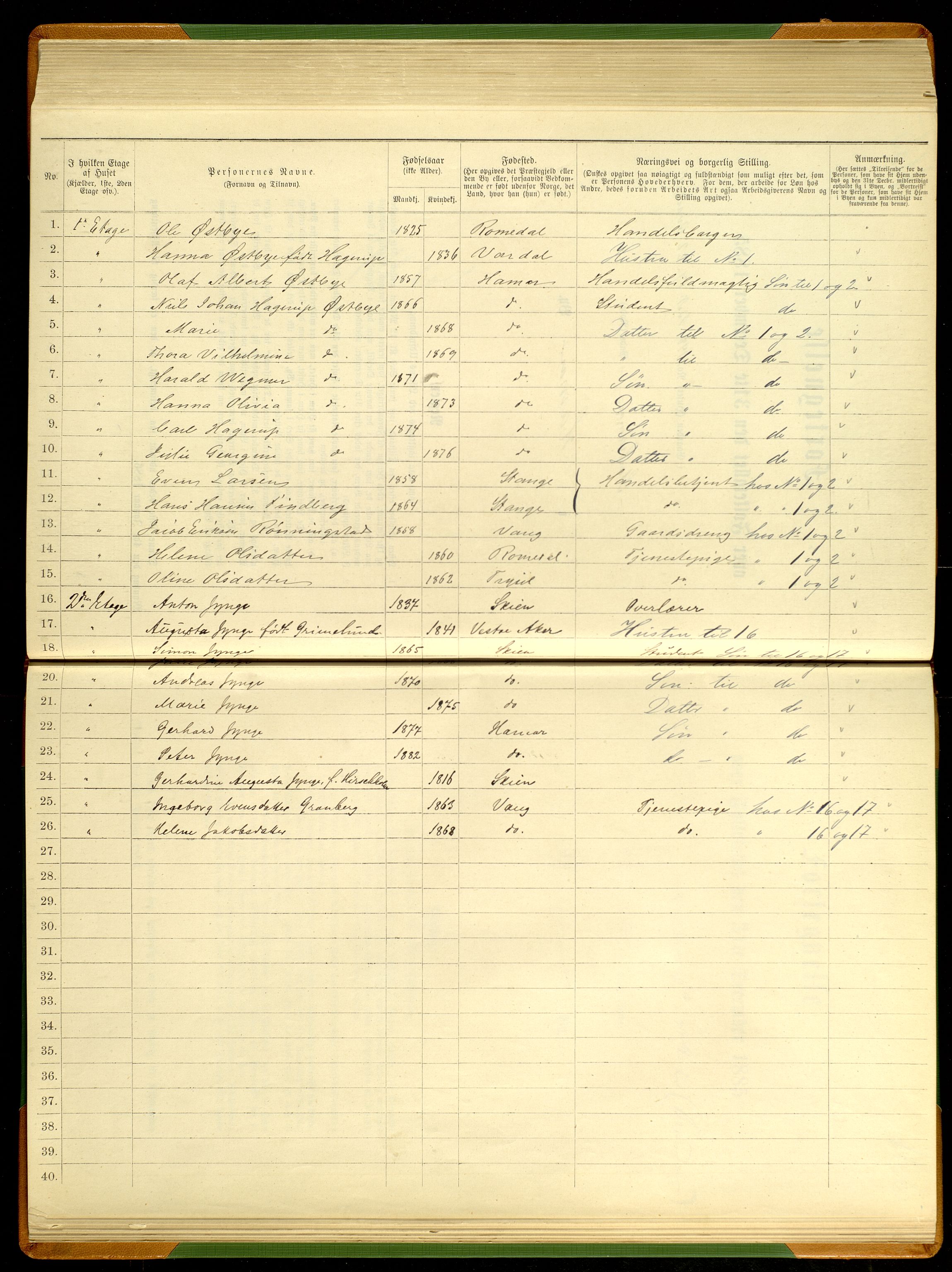 SAH, 1885 census for 0401 Hamar, 1885, p. 344
