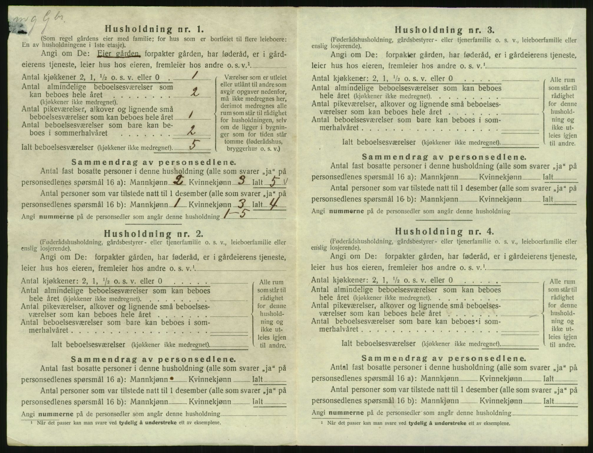 SAST, 1920 census for Jelsa, 1920, p. 57