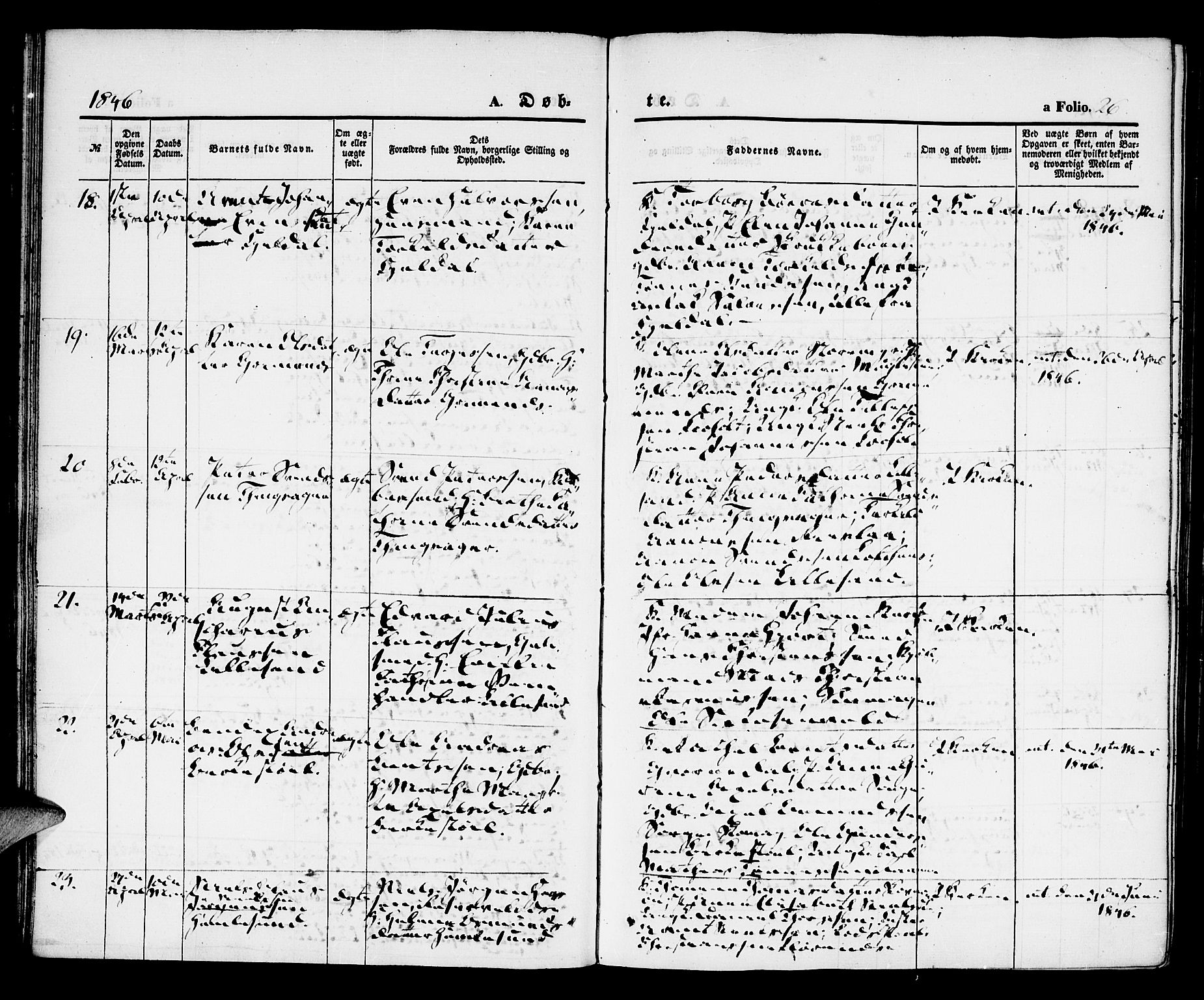 Vestre Moland sokneprestkontor, AV/SAK-1111-0046/F/Fa/Fab/L0005: Parish register (official) no. A 5, 1841-1849, p. 26