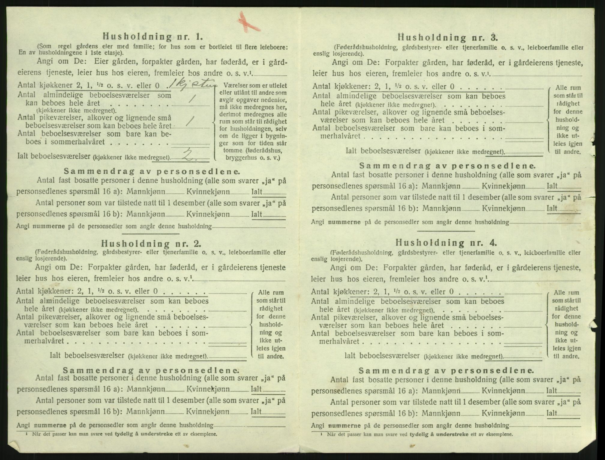 SAH, 1920 census for Vågå, 1920, p. 1275