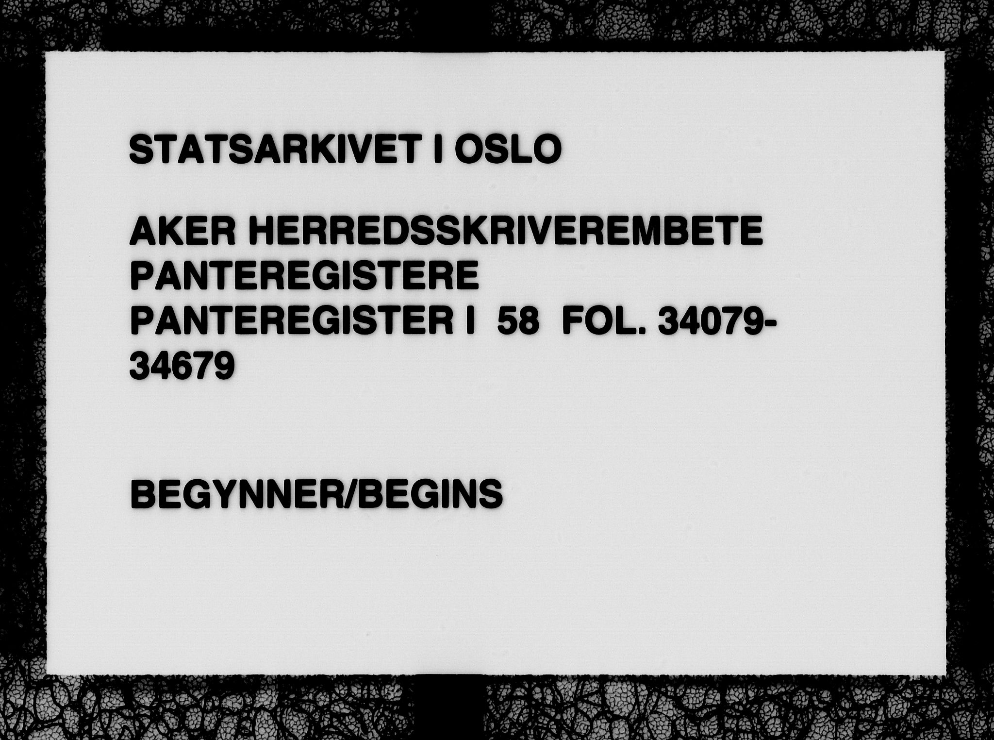 Aker herredsskriveri, SAO/A-10896/G/Ga/Gab/Gaba/L0058: Mortgage register no. I 58, 1923-1950