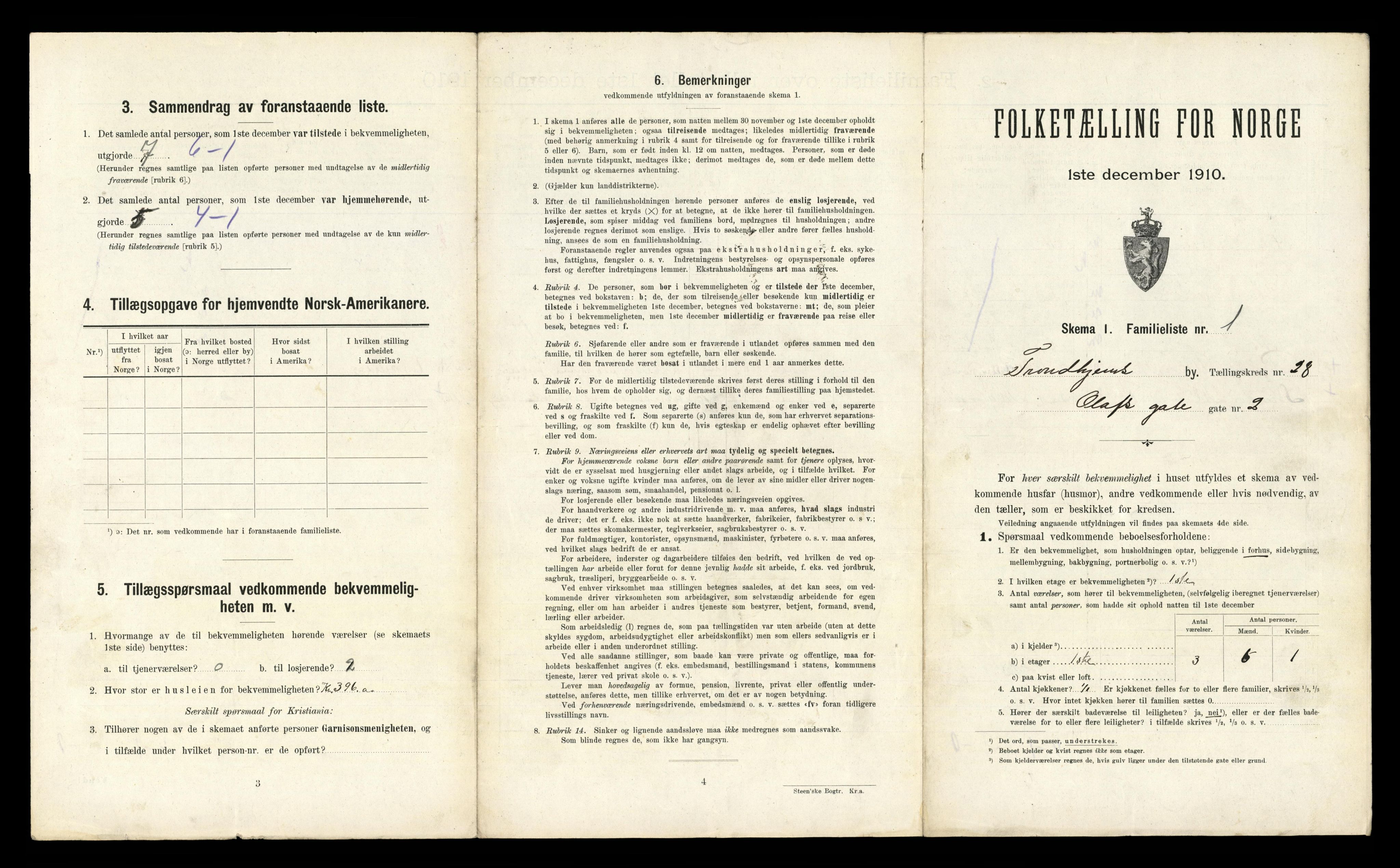 RA, 1910 census for Trondheim, 1910, p. 7677