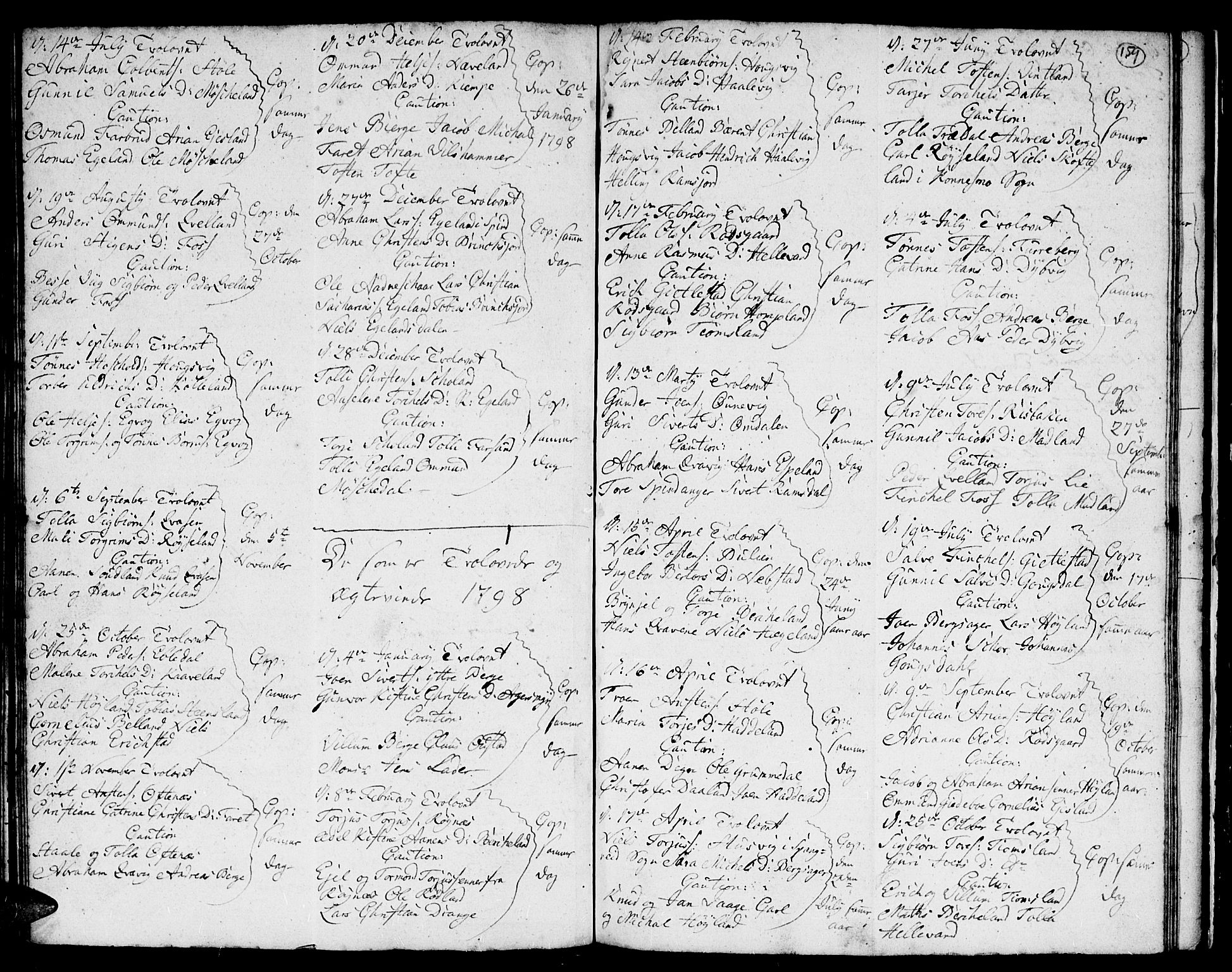 Lyngdal sokneprestkontor, SAK/1111-0029/F/Fa/Fac/L0002: Parish register (official) no. A 2, 1727-1815, p. 158-159