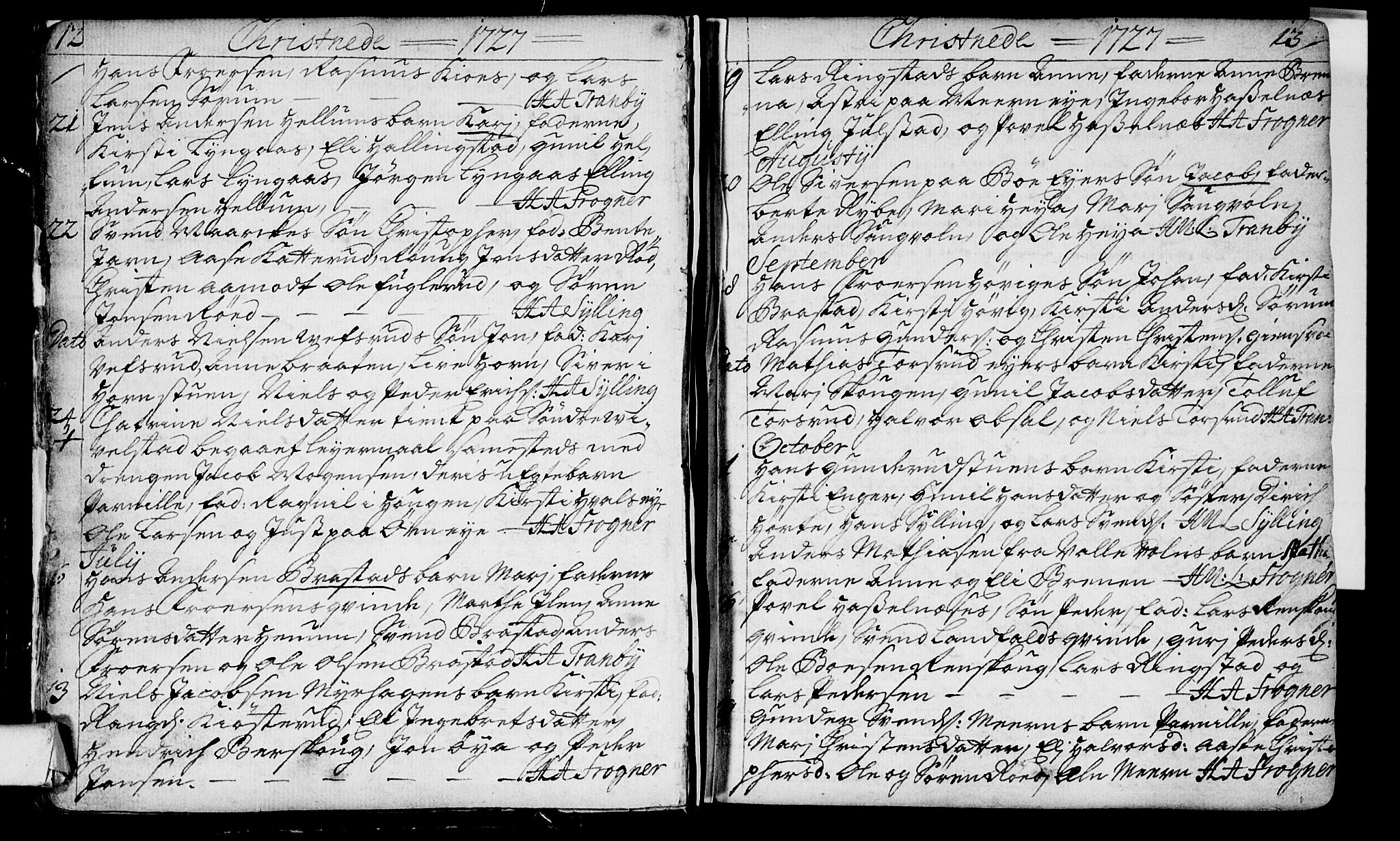 Lier kirkebøker, SAKO/A-230/F/Fa/L0003: Parish register (official) no. I 3, 1727-1748, p. 10-11