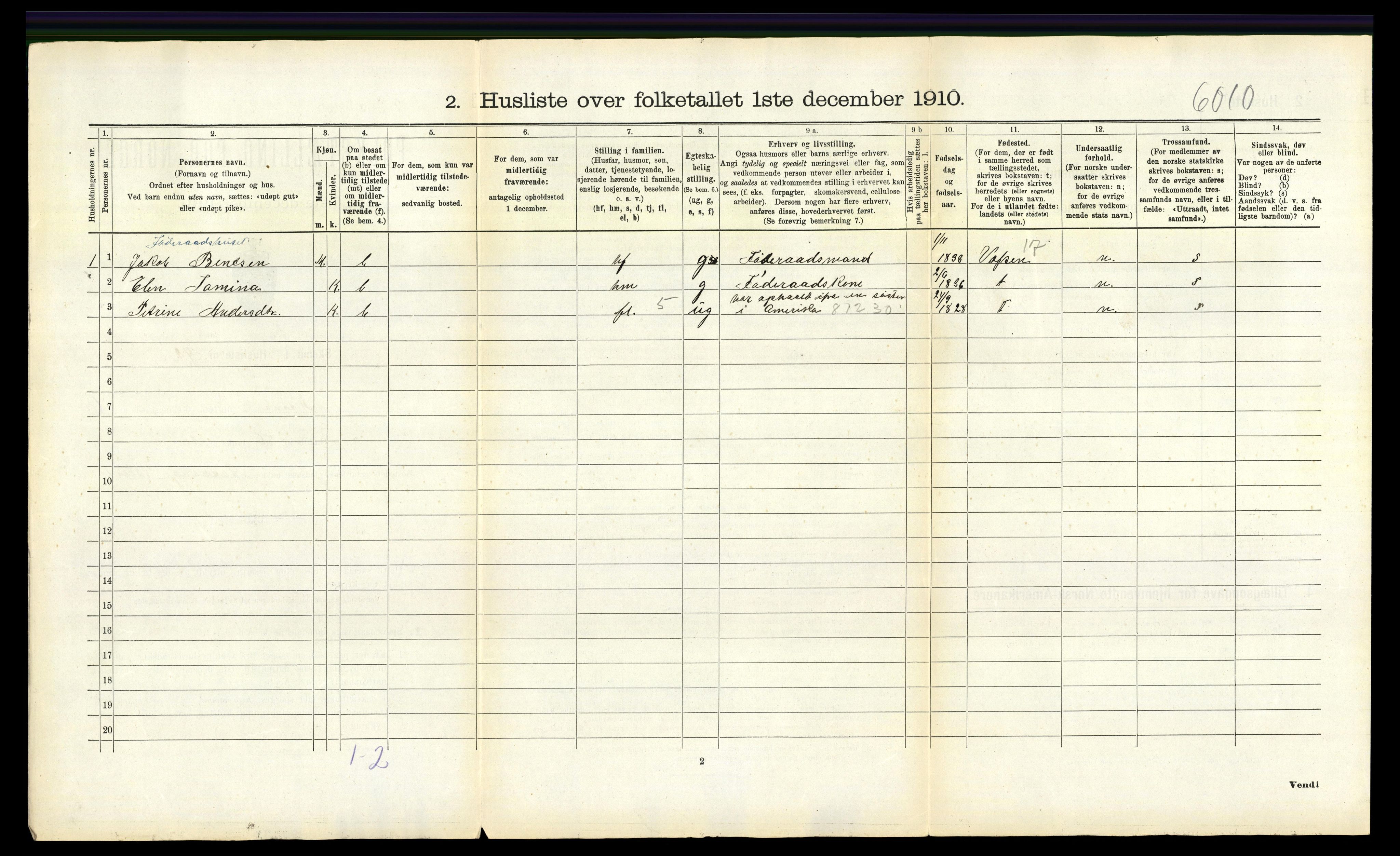 RA, 1910 census for Nesna, 1910, p. 709