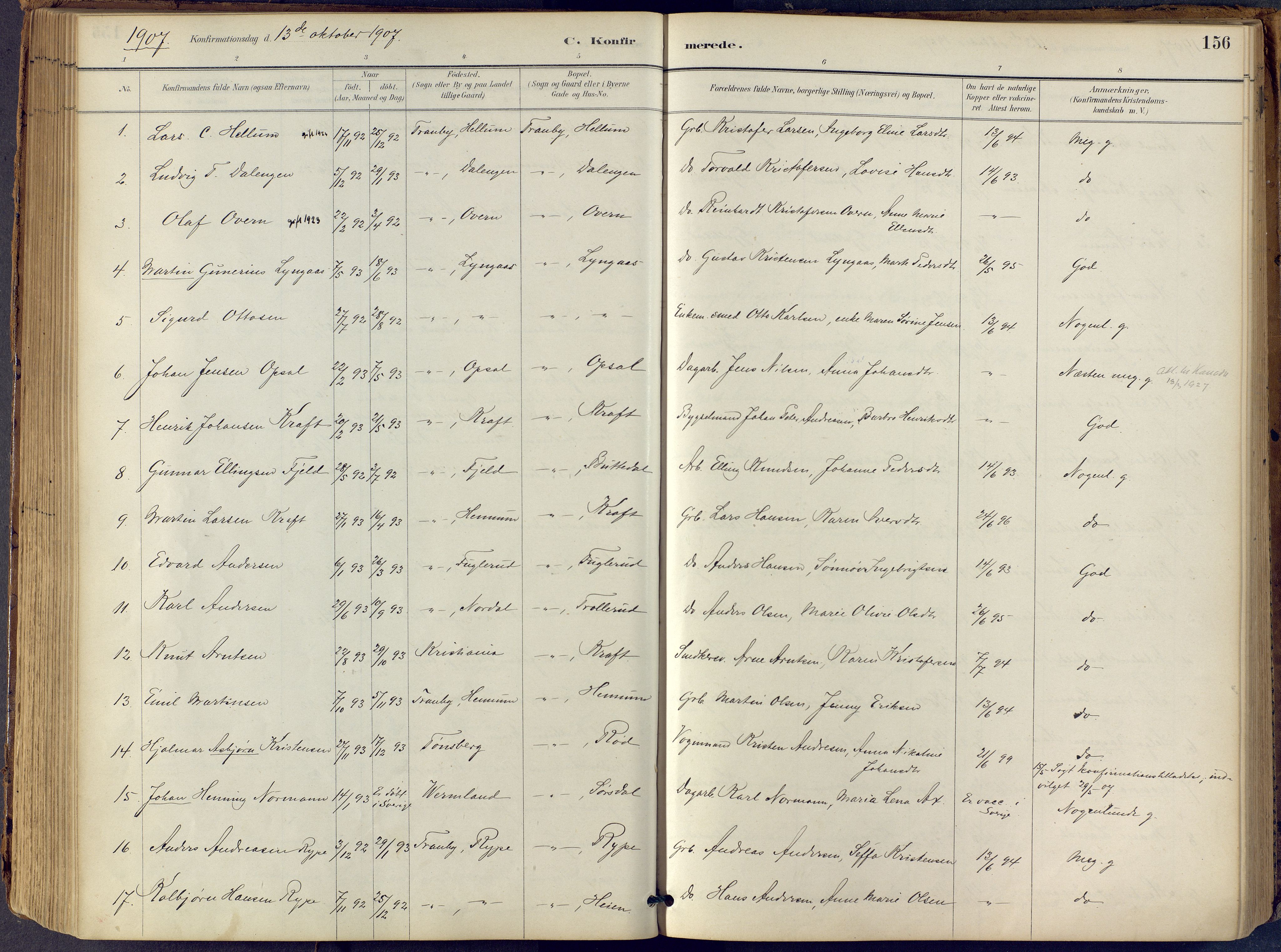 Lier kirkebøker, AV/SAKO-A-230/F/Fb/L0001: Parish register (official) no. II 1, 1883-1910, p. 156