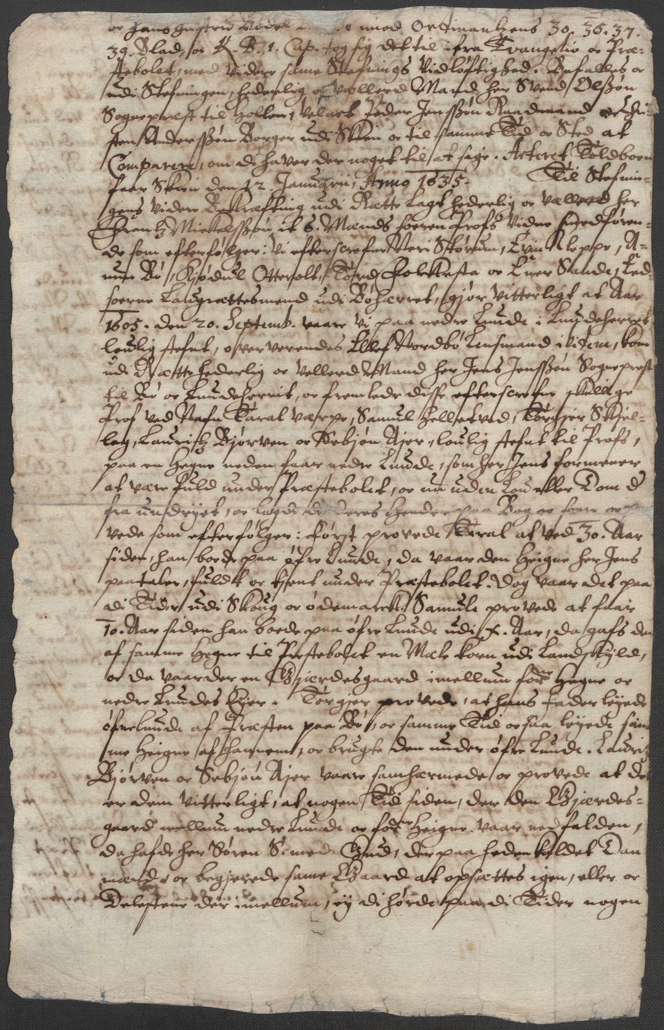 Riksarkivets diplomsamling, AV/RA-EA-5965/F15/L0027: Prestearkiv - Telemark, 1587-1738, p. 49