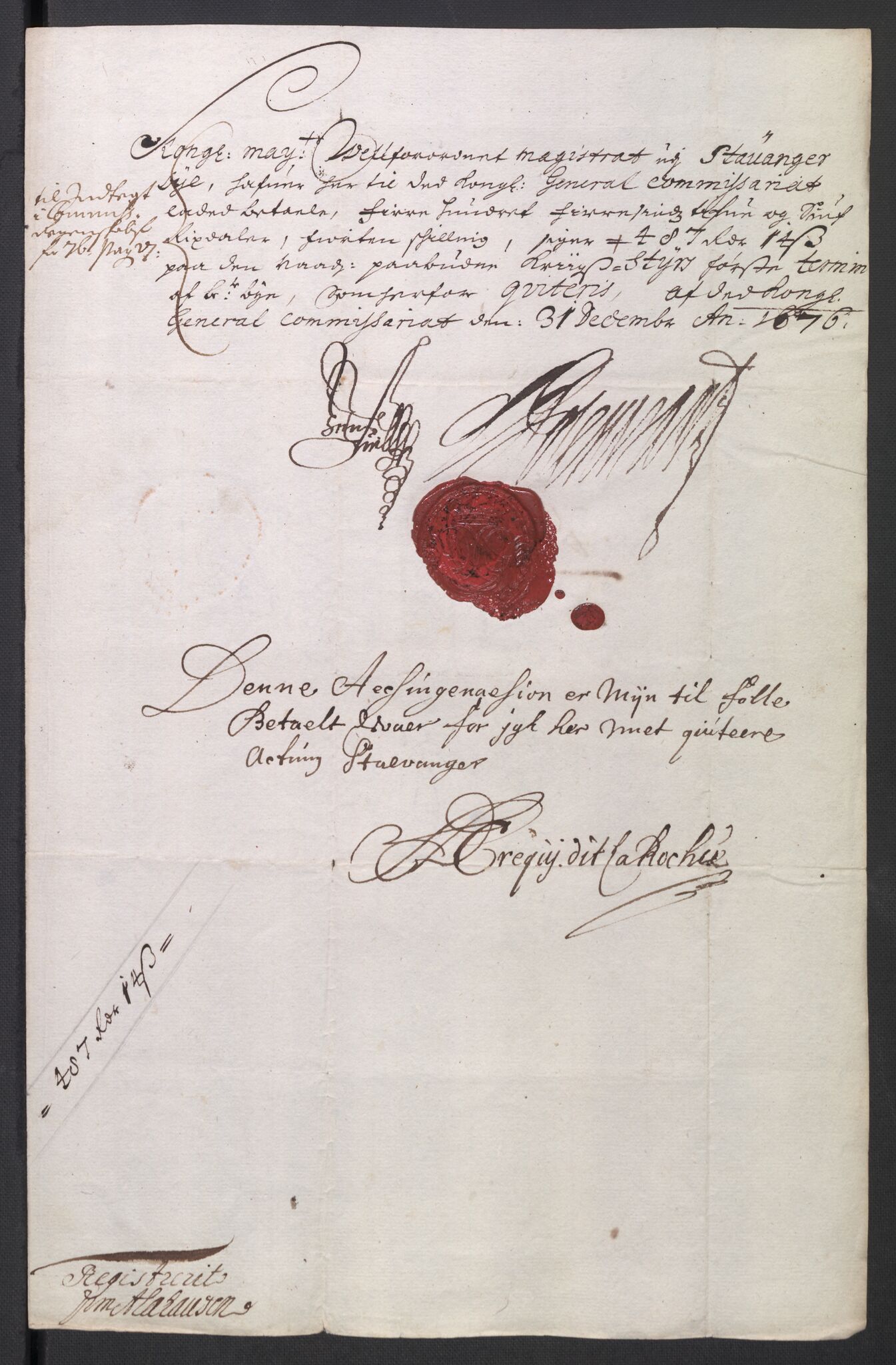 Rentekammeret inntil 1814, Reviderte regnskaper, Byregnskaper, AV/RA-EA-4066/R/Ro/L0300: [O3] Kontribusjonsregnskap, 1661-1678, p. 257