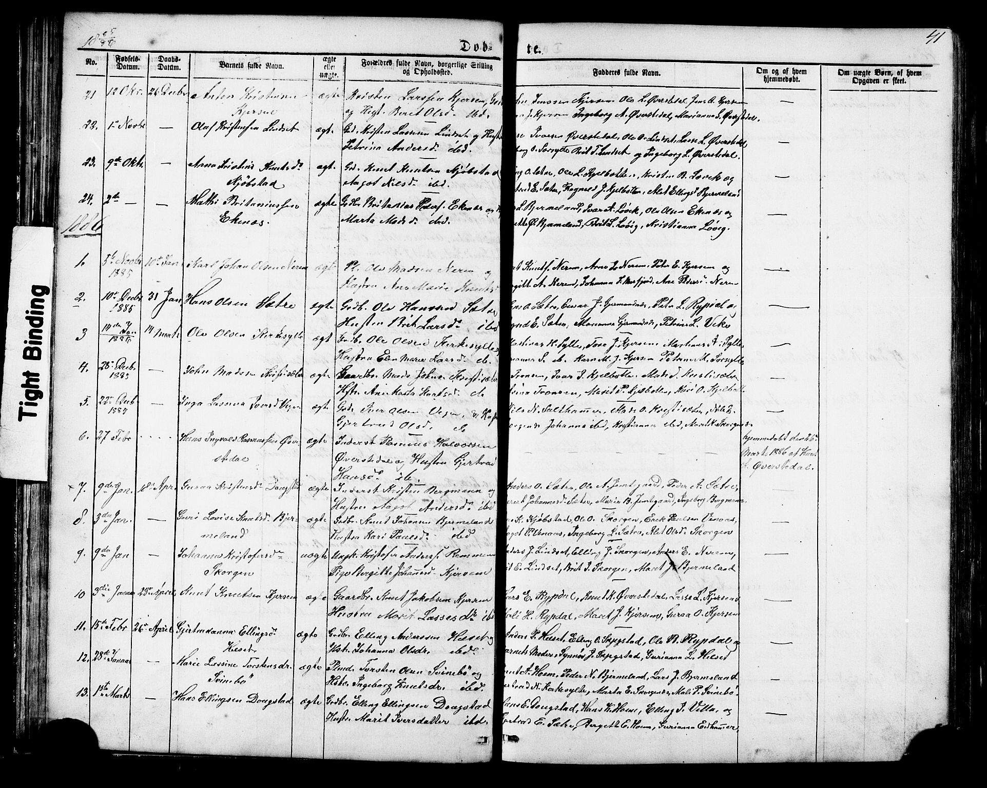Ministerialprotokoller, klokkerbøker og fødselsregistre - Møre og Romsdal, AV/SAT-A-1454/541/L0547: Parish register (copy) no. 541C02, 1867-1921, p. 41
