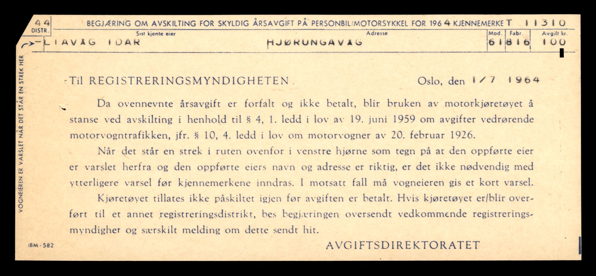 Møre og Romsdal vegkontor - Ålesund trafikkstasjon, AV/SAT-A-4099/F/Fe/L0028: Registreringskort for kjøretøy T 11290 - T 11429, 1927-1998, p. 499