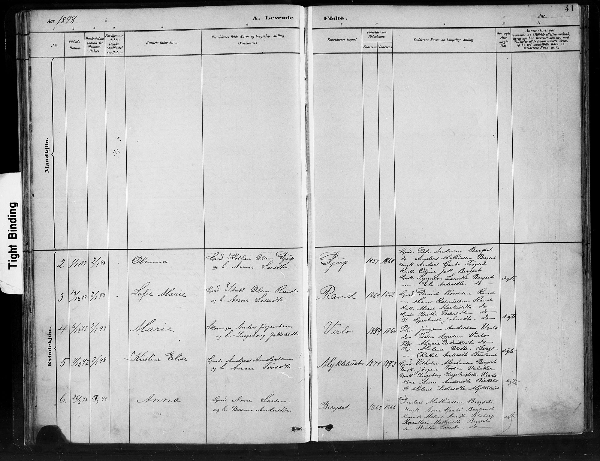 Innvik sokneprestembete, SAB/A-80501: Parish register (copy) no. C 3, 1883-1911, p. 41