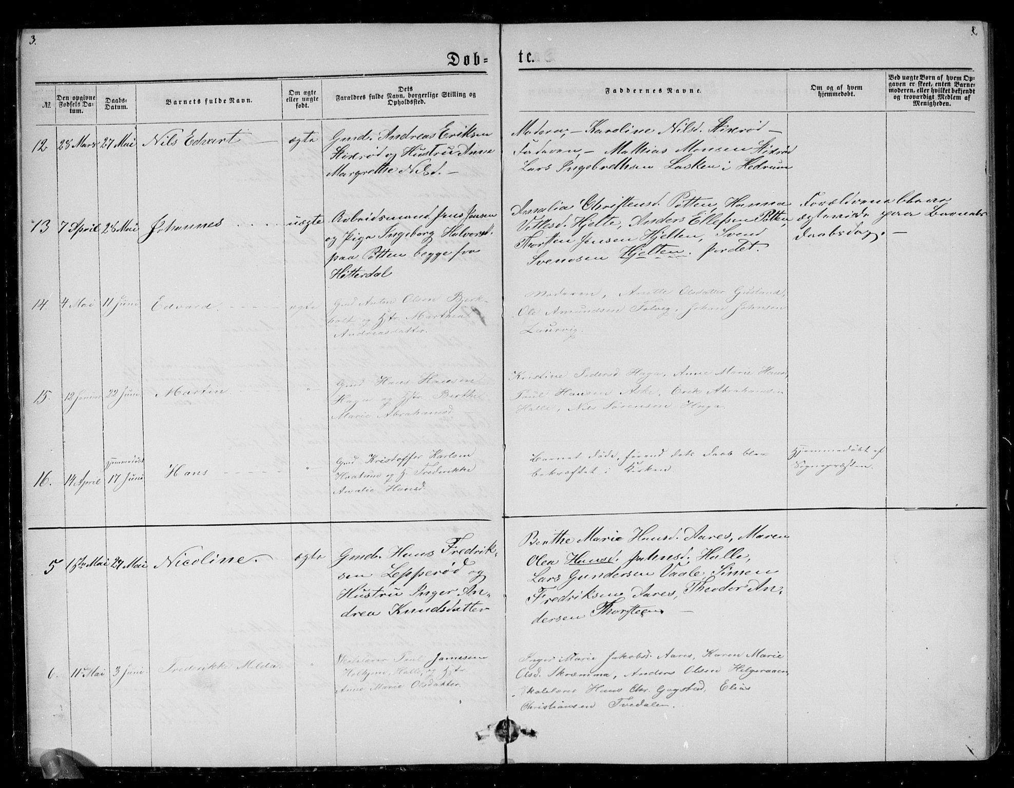 Brunlanes kirkebøker, SAKO/A-342/G/Ga/L0002: Parish register (copy) no. I 2, 1866-1876, p. 3