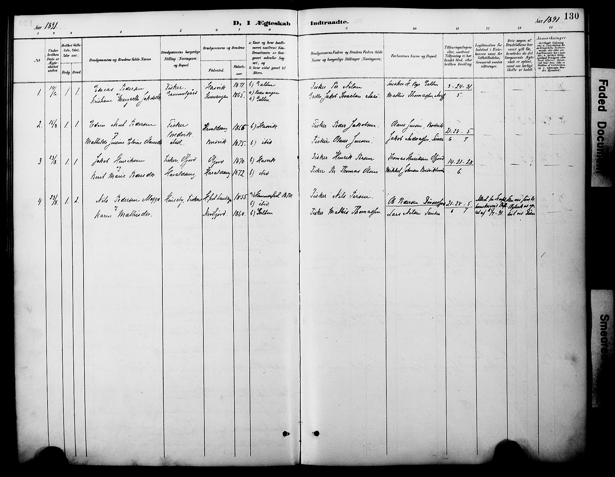 Loppa sokneprestkontor, SATØ/S-1339/H/Ha/L0008kirke: Parish register (official) no. 8, 1889-1907, p. 130