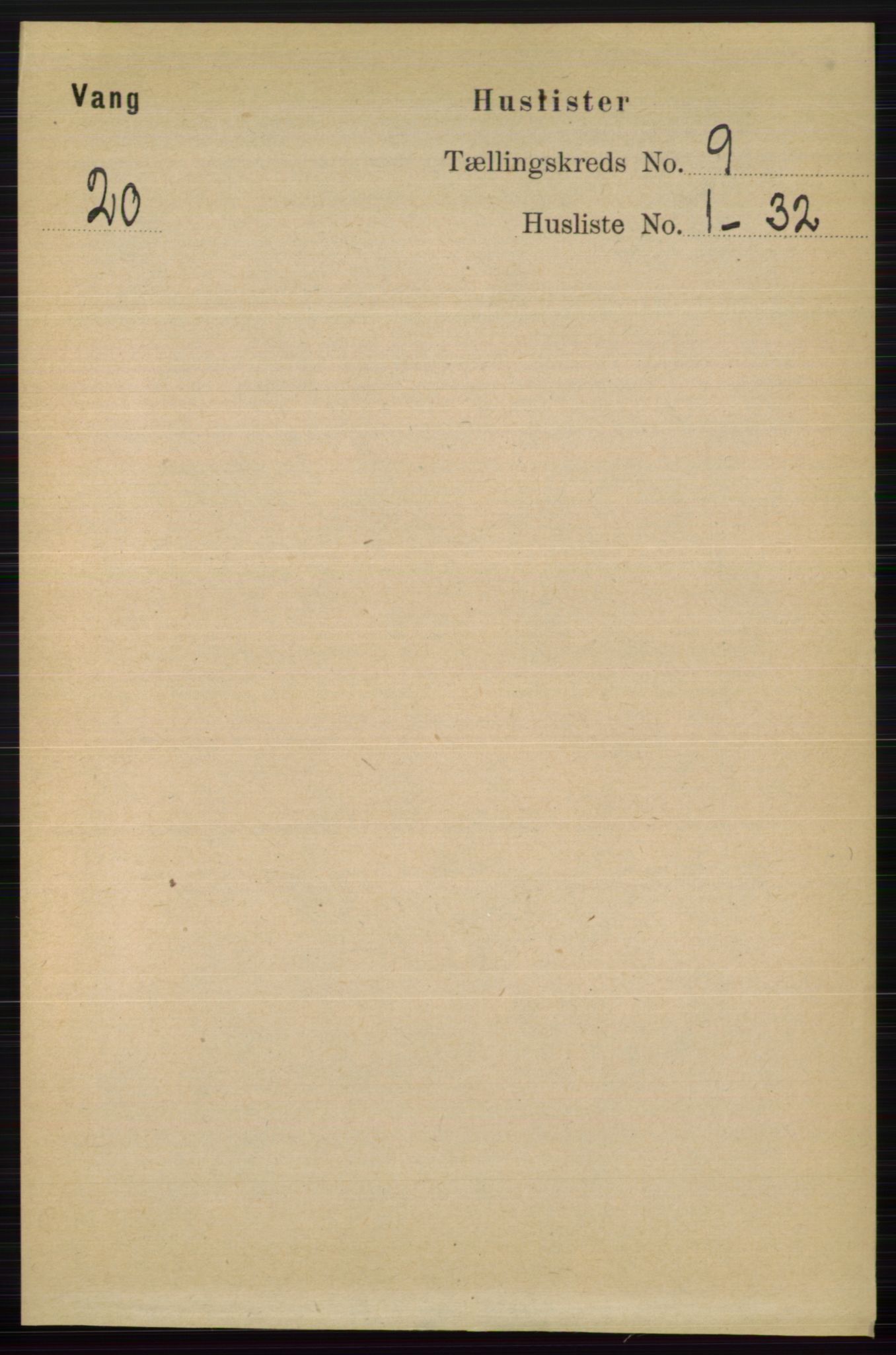 RA, 1891 census for 0545 Vang, 1891, p. 1923