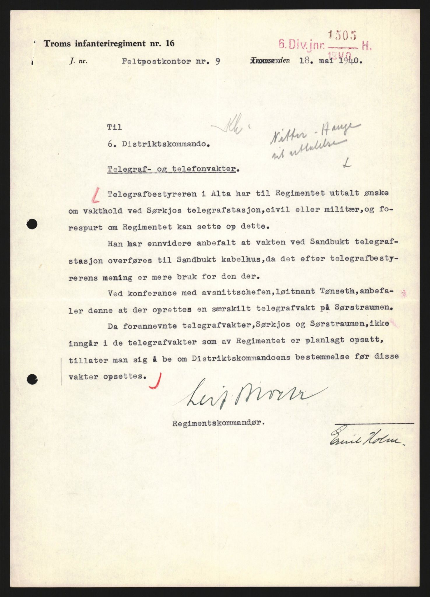 Forsvaret, Forsvarets krigshistoriske avdeling, AV/RA-RAFA-2017/Y/Yb/L0122: II-C-11-600  -  6. Divisjon med avdelinger, 1940, p. 576