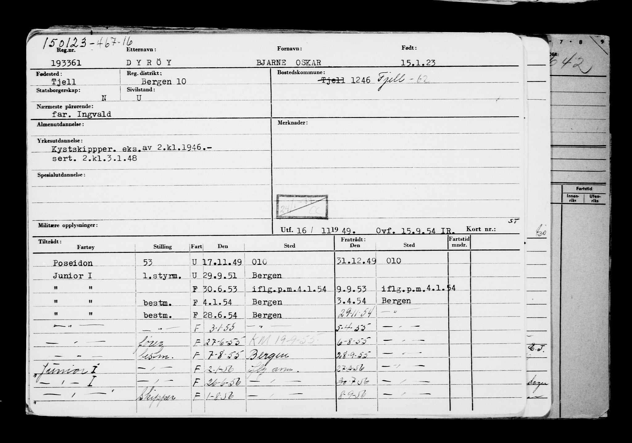 Direktoratet for sjømenn, AV/RA-S-3545/G/Gb/L0214: Hovedkort, 1923, p. 411