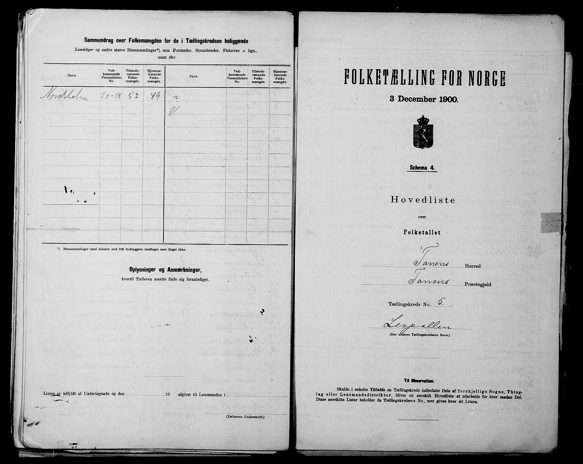 SATØ, 1900 census for Tana, 1900, p. 16