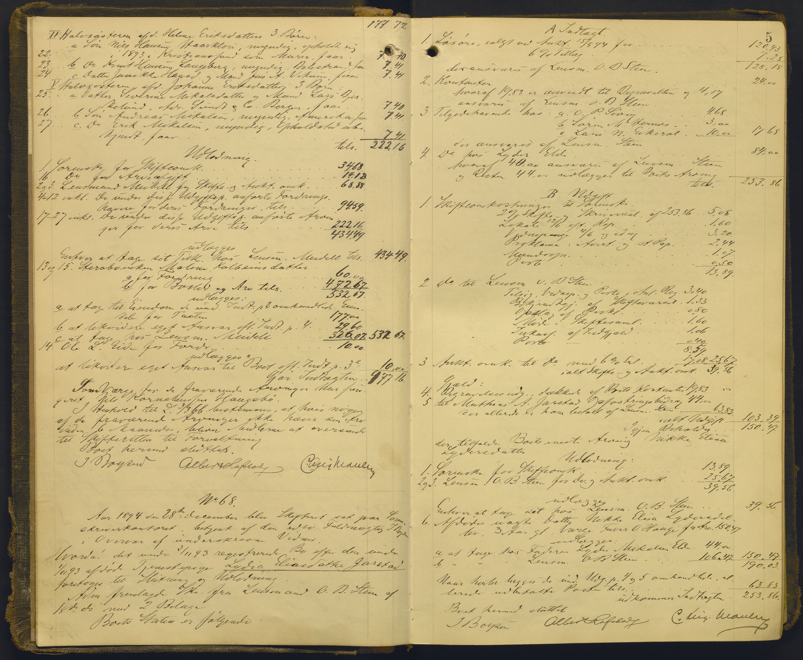 Sunnfjord tingrett, AV/SAB-A-3201/1/H/Hd/L0008: Skifteutlodningsprotokoll, 1894-1902, p. 4b-5a