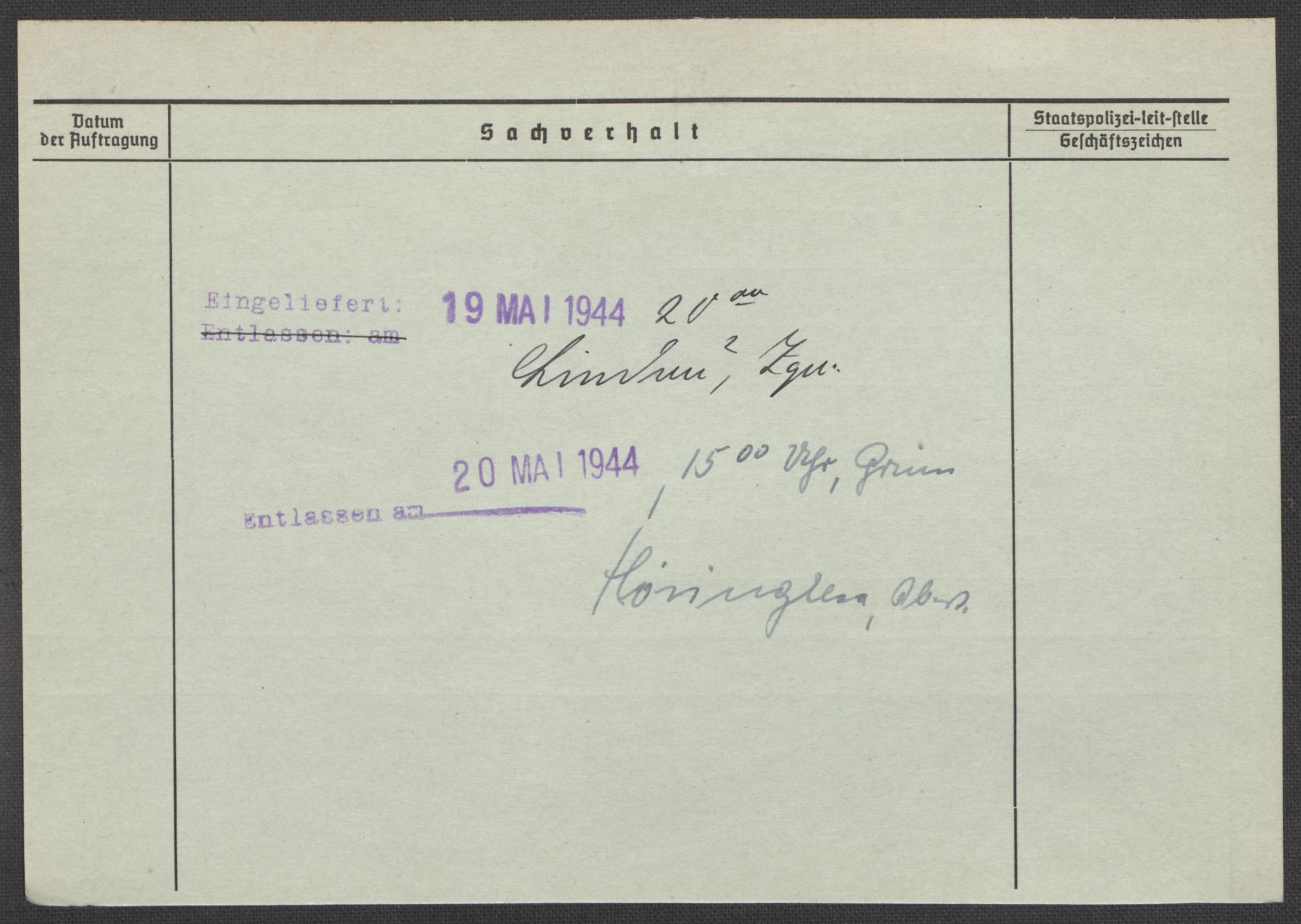 Befehlshaber der Sicherheitspolizei und des SD, RA/RAFA-5969/E/Ea/Eaa/L0004: Register over norske fanger i Møllergata 19: Hal-Hæ, 1940-1945, p. 652