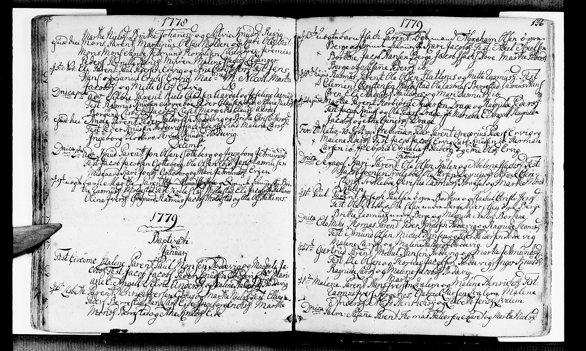 Selje sokneprestembete, AV/SAB-A-99938/H/Ha/Haa/Haaa: Parish register (official) no. A 5, 1760-1782, p. 136