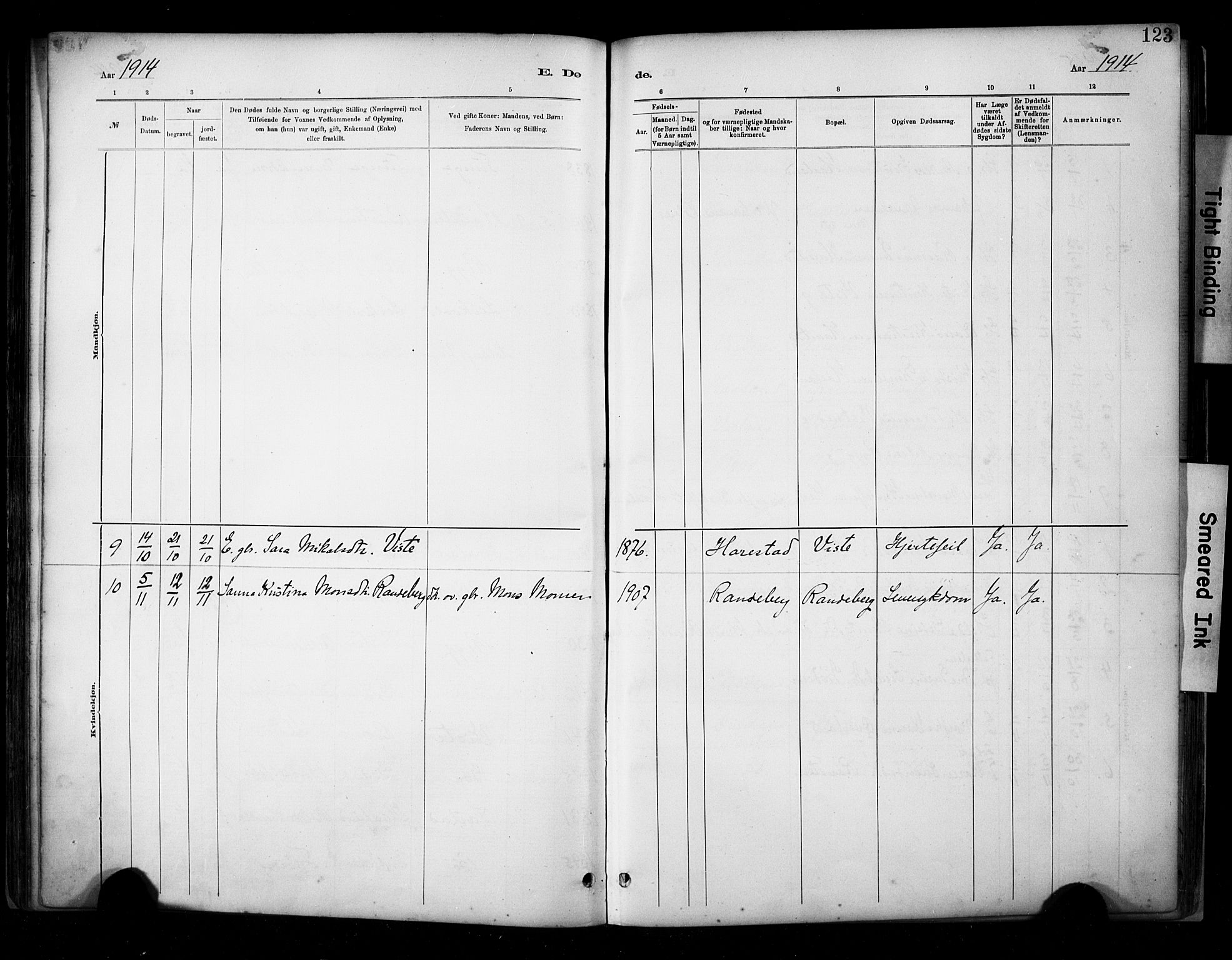 Hetland sokneprestkontor, SAST/A-101826/30/30BA/L0009: Parish register (official) no. A 9, 1882-1918, p. 123