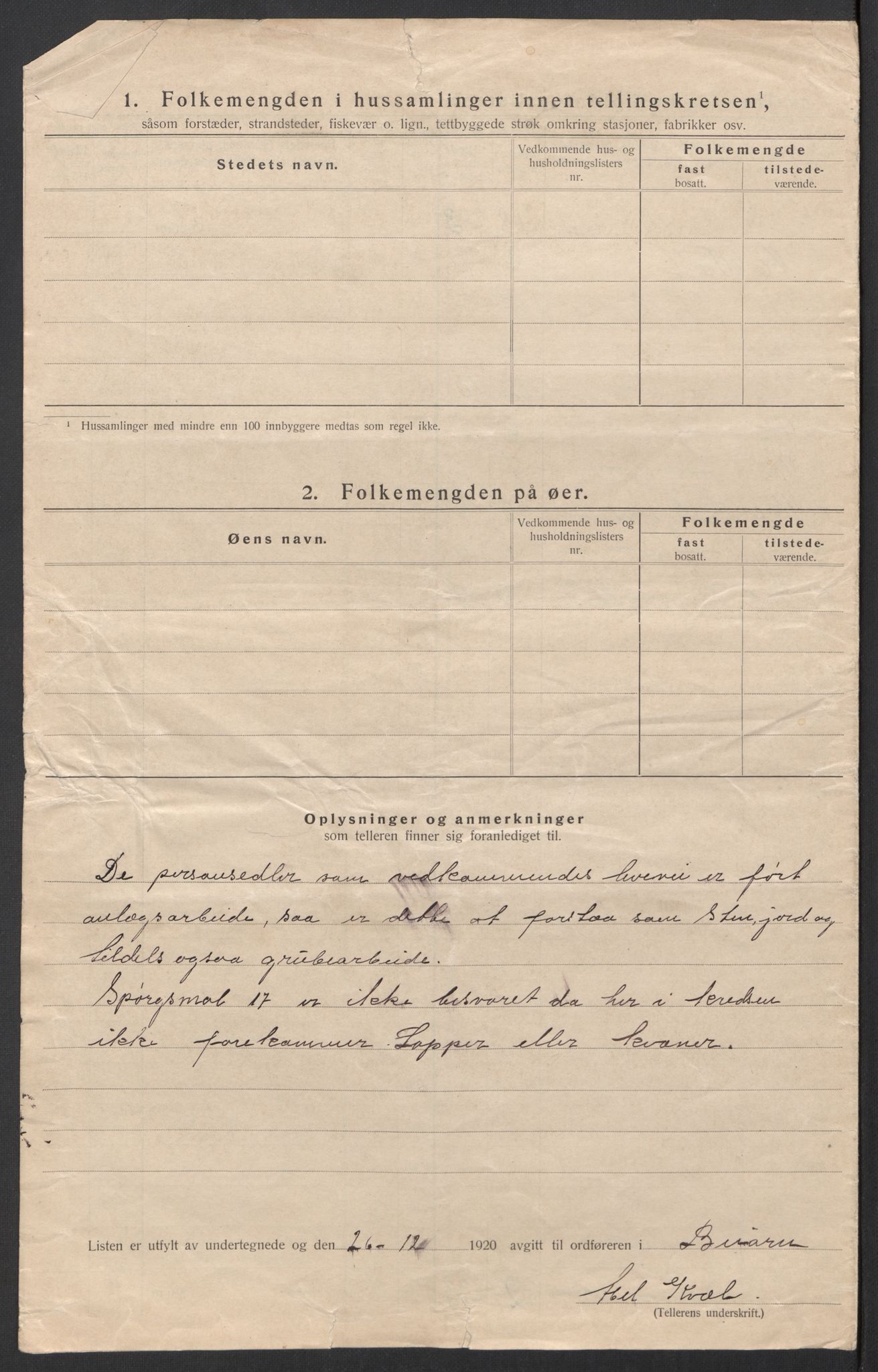 SAT, 1920 census for Beiarn, 1920, p. 17