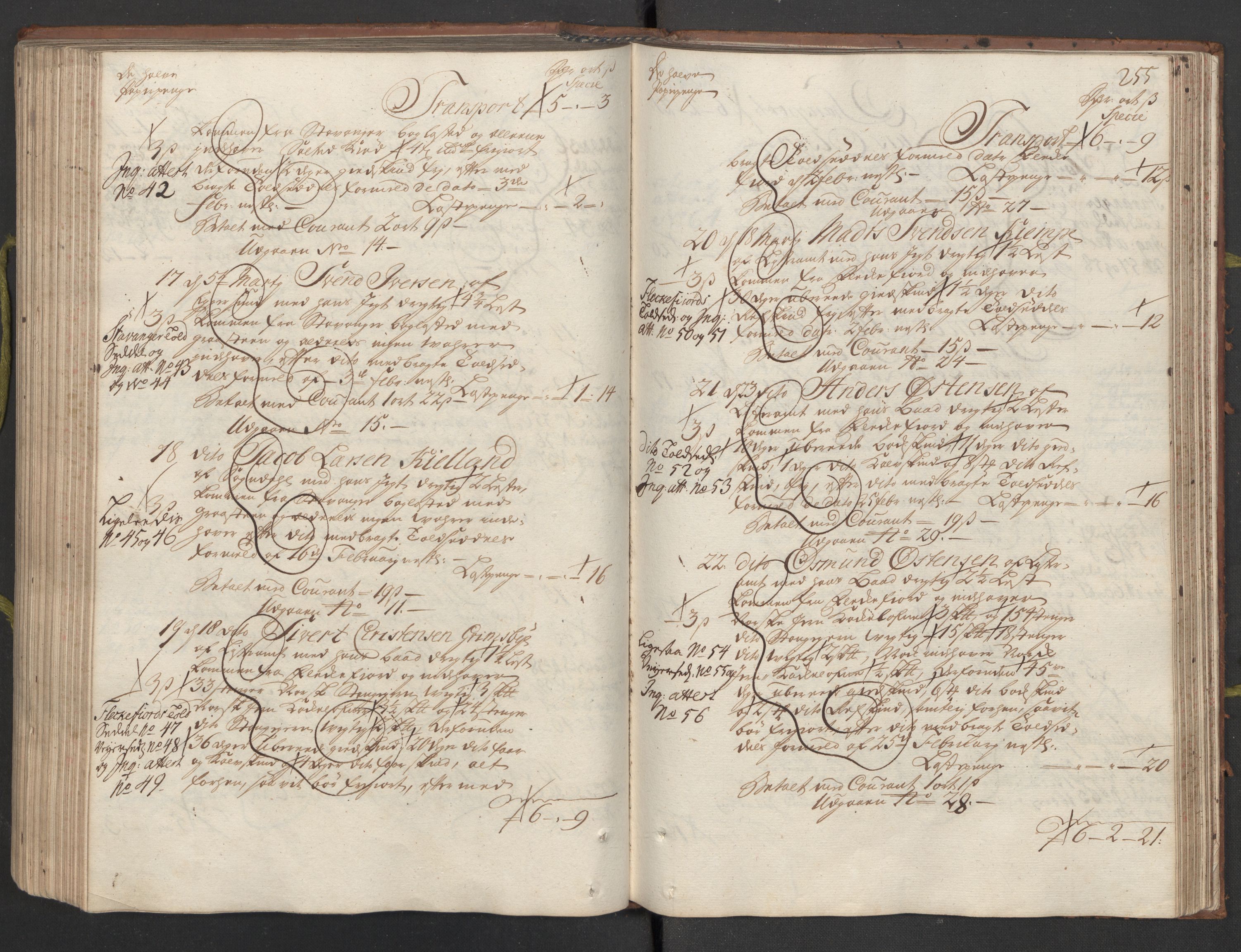 Generaltollkammeret, tollregnskaper, AV/RA-EA-5490/R26/L0023/0001: Tollregnskaper Bergen A / Inngående hovedtollbok, 1733, p. 208b-209a
