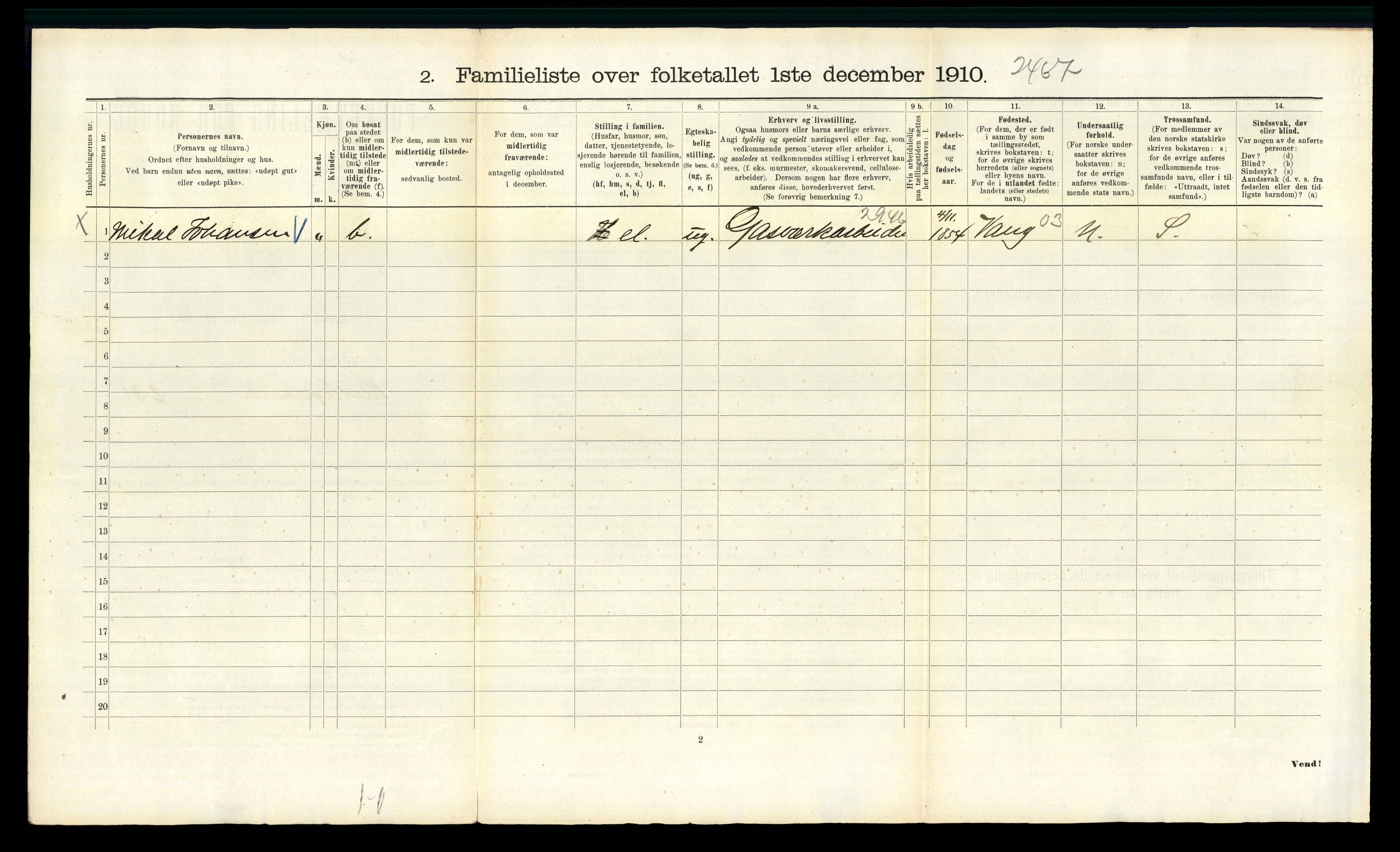 RA, 1910 census for Kristiania, 1910, p. 50048