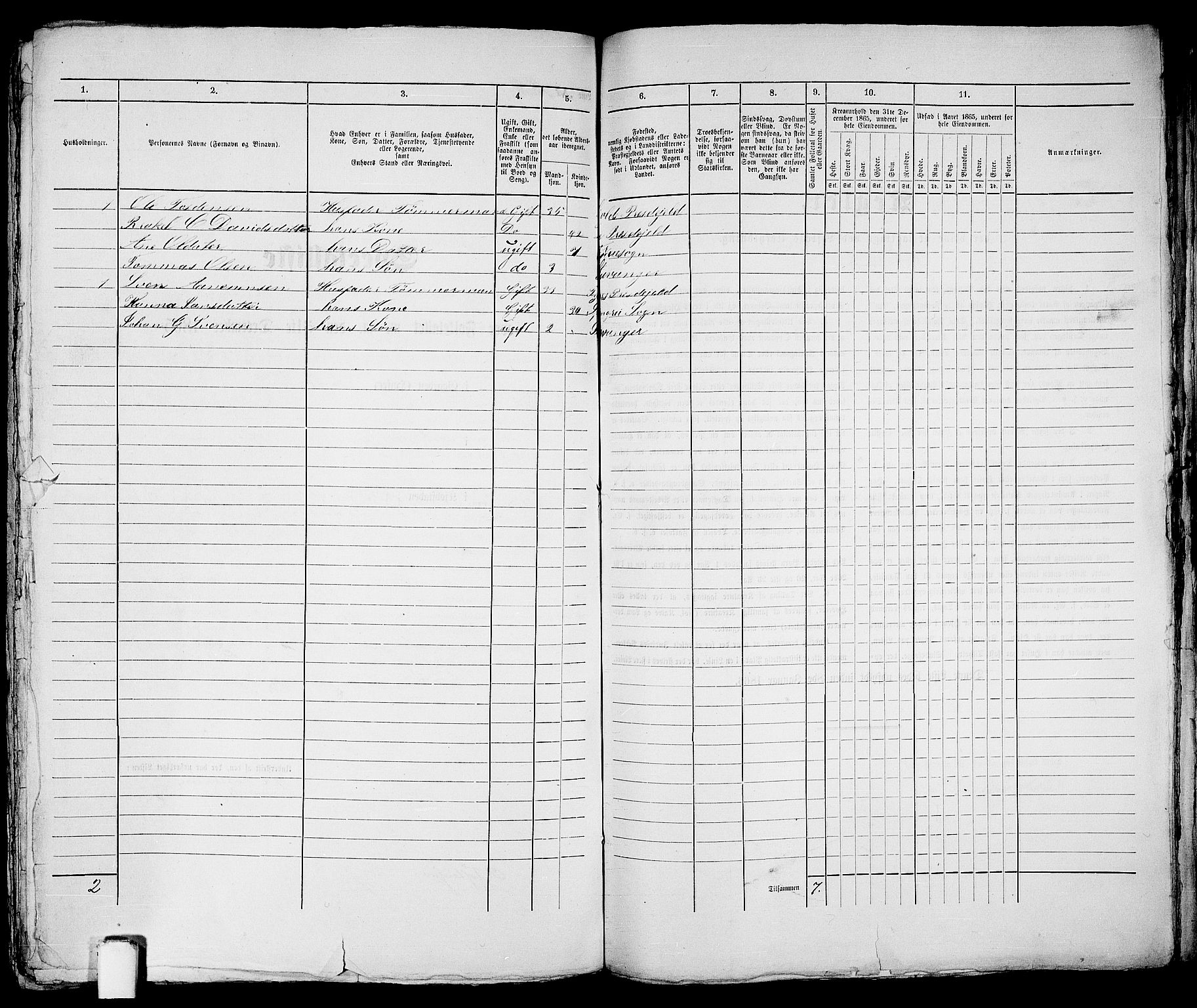 RA, 1865 census for Stavanger, 1865, p. 2429