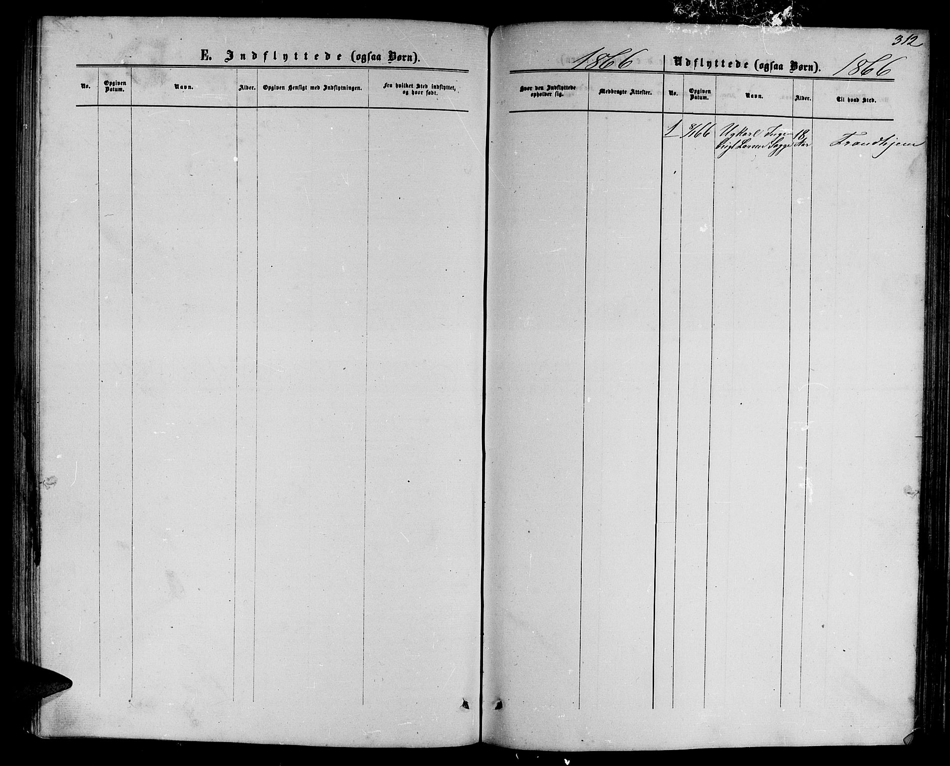 Ministerialprotokoller, klokkerbøker og fødselsregistre - Møre og Romsdal, SAT/A-1454/595/L1051: Parish register (copy) no. 595C03, 1866-1891, p. 312