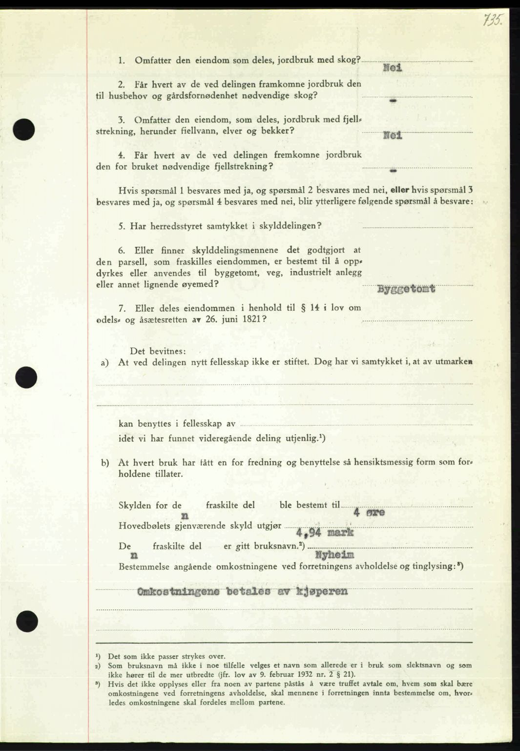 Nordmøre sorenskriveri, AV/SAT-A-4132/1/2/2Ca: Mortgage book no. A104, 1947-1947, Diary no: : 992/1947