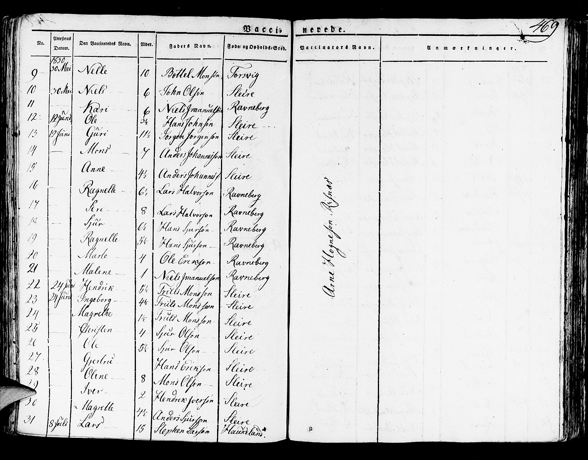 Lindås Sokneprestembete, AV/SAB-A-76701/H/Haa/Haaa/L0008: Parish register (official) no. A 8, 1823-1836, p. 469