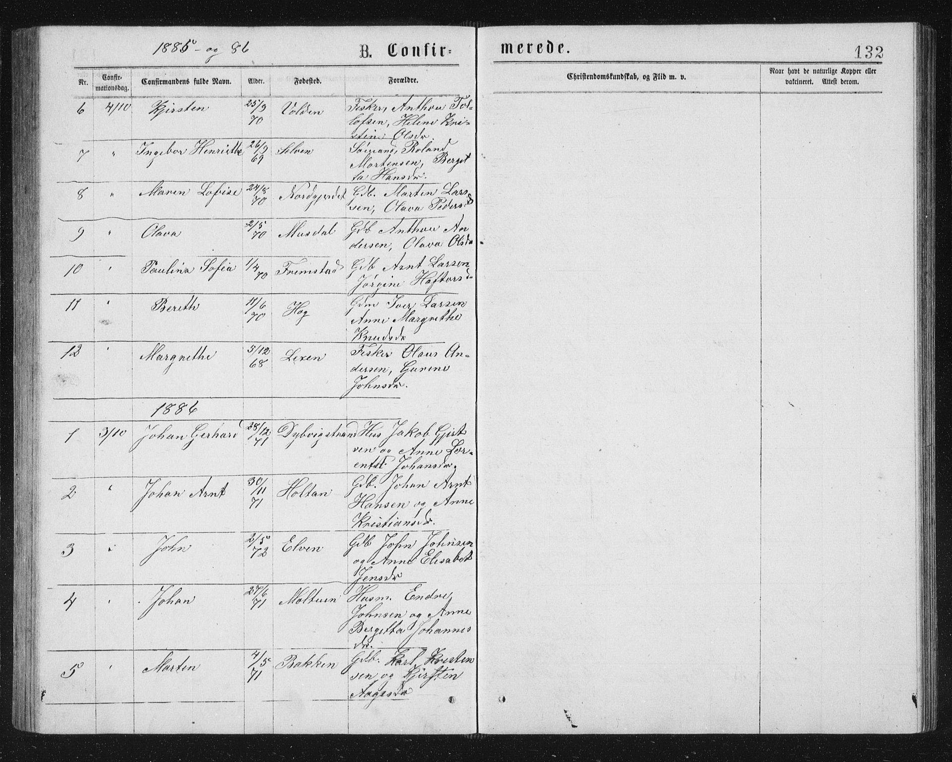 Ministerialprotokoller, klokkerbøker og fødselsregistre - Sør-Trøndelag, SAT/A-1456/662/L0756: Parish register (copy) no. 662C01, 1869-1891, p. 132