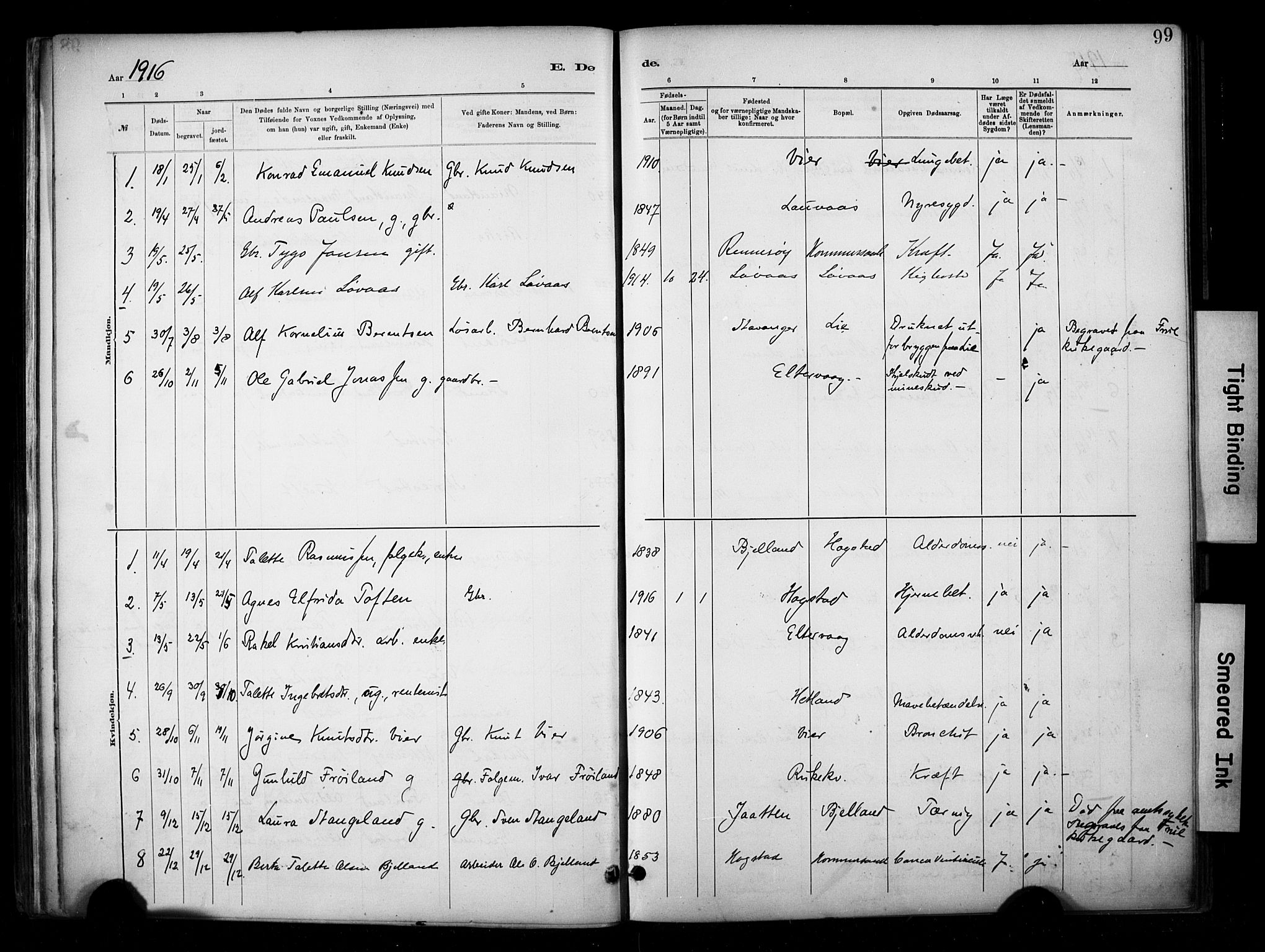 Hetland sokneprestkontor, AV/SAST-A-101826/30/30BA/L0010: Parish register (official) no. A 10, 1882-1925, p. 99