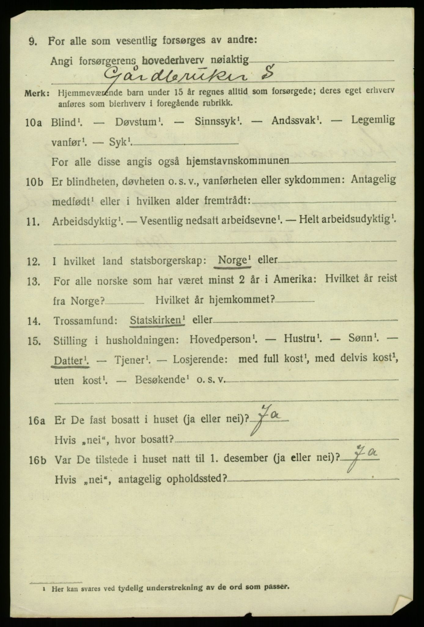 SAB, 1920 census for Alversund, 1920, p. 2013