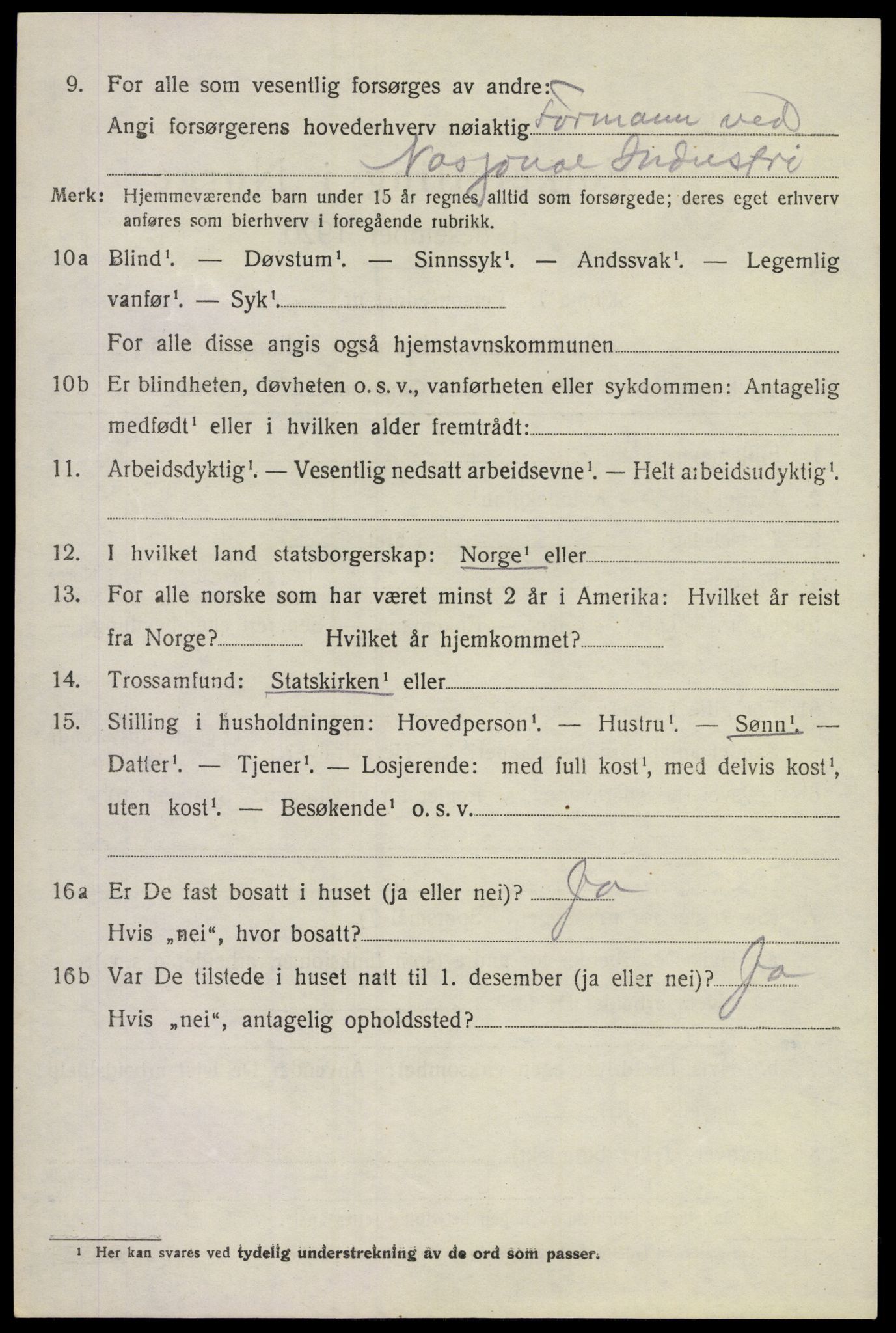 SAKO, 1920 census for Lier, 1920, p. 5691