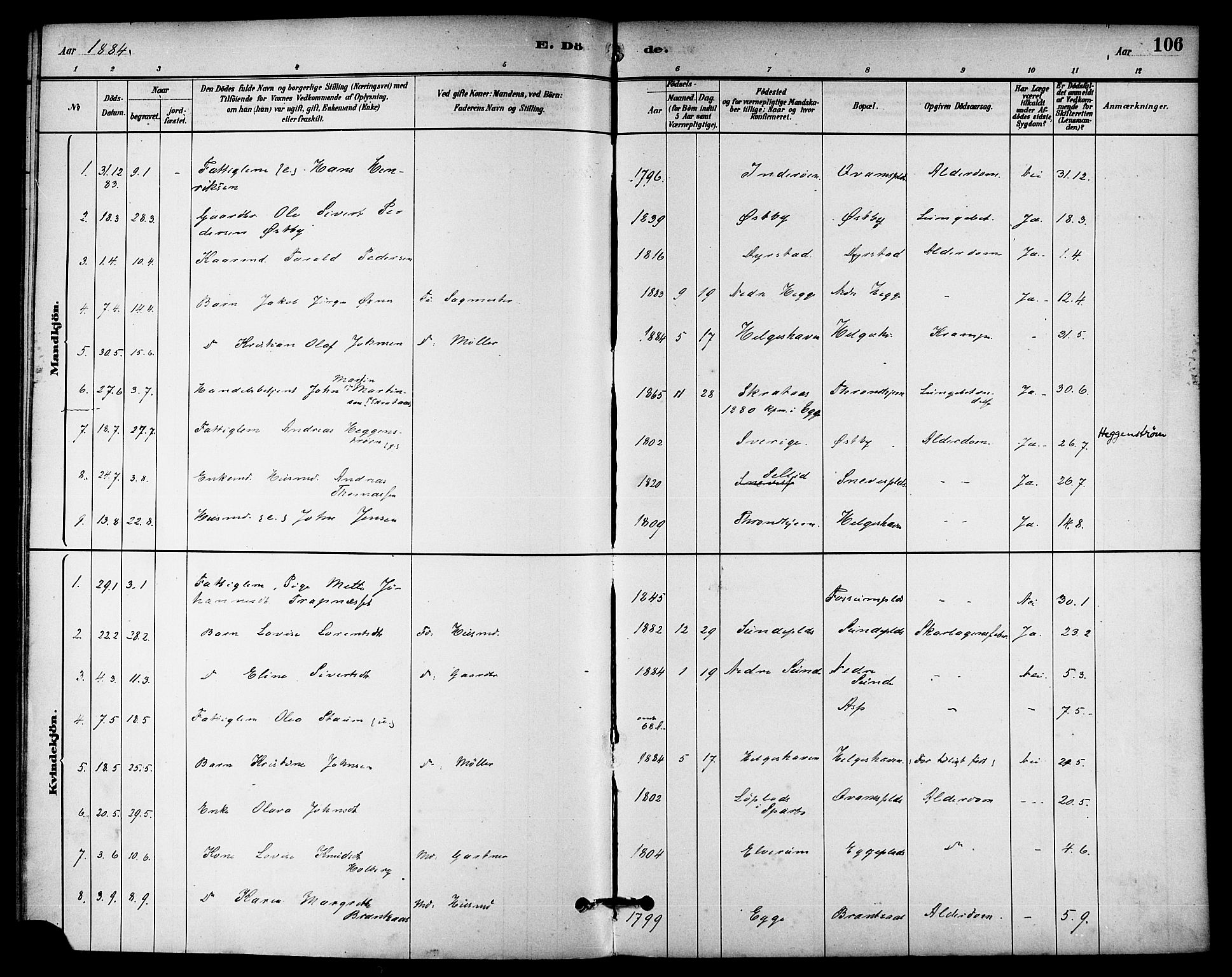 Ministerialprotokoller, klokkerbøker og fødselsregistre - Nord-Trøndelag, SAT/A-1458/740/L0378: Parish register (official) no. 740A01, 1881-1895, p. 106