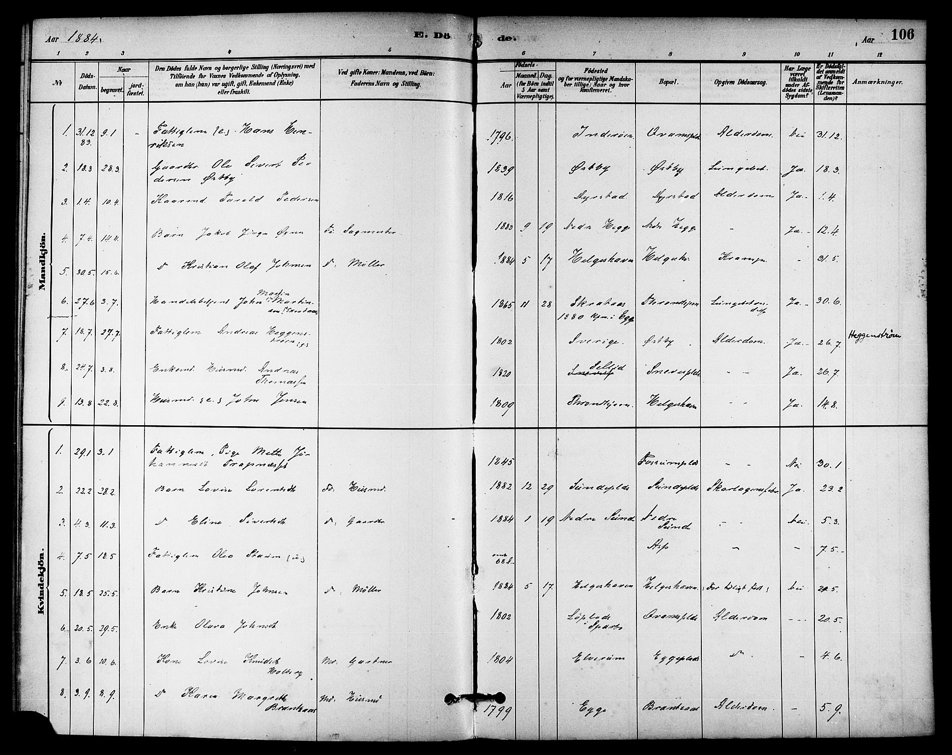 Ministerialprotokoller, klokkerbøker og fødselsregistre - Nord-Trøndelag, AV/SAT-A-1458/740/L0378: Parish register (official) no. 740A01, 1881-1895, p. 106