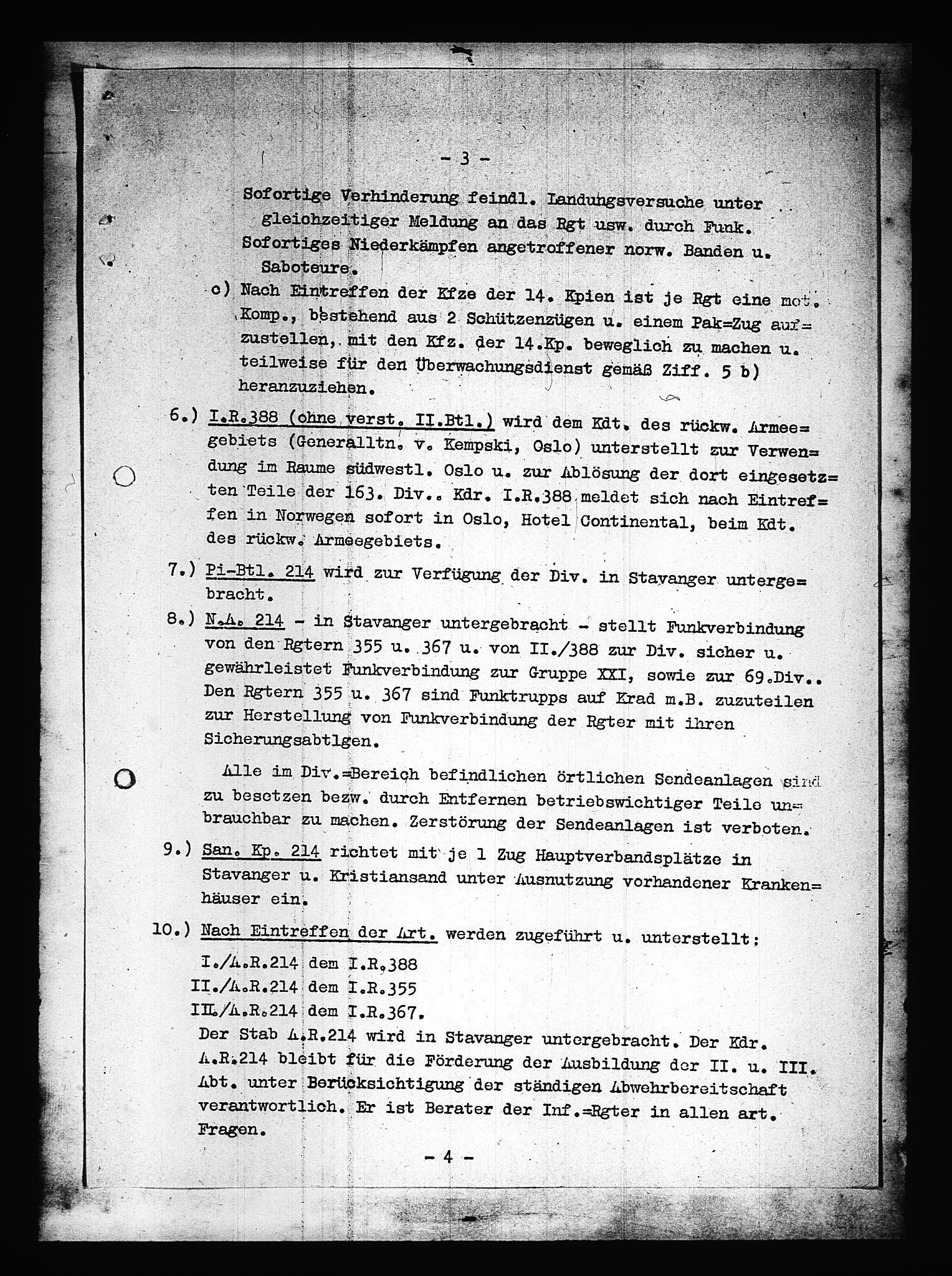 Documents Section, AV/RA-RAFA-2200/V/L0088: Amerikansk mikrofilm "Captured German Documents".
Box No. 727.  FKA jnr. 601/1954., 1939-1940, p. 289