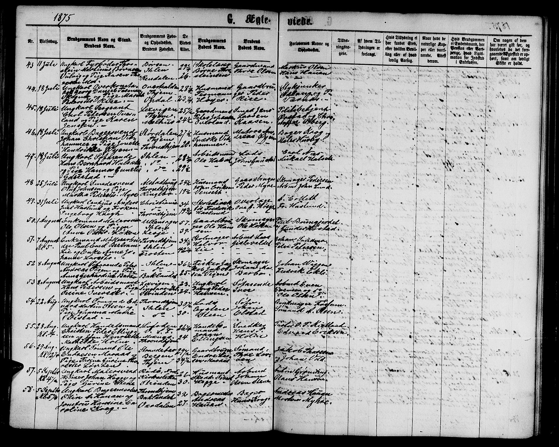 Ministerialprotokoller, klokkerbøker og fødselsregistre - Sør-Trøndelag, AV/SAT-A-1456/602/L0141: Parish register (copy) no. 602C09, 1865-1877