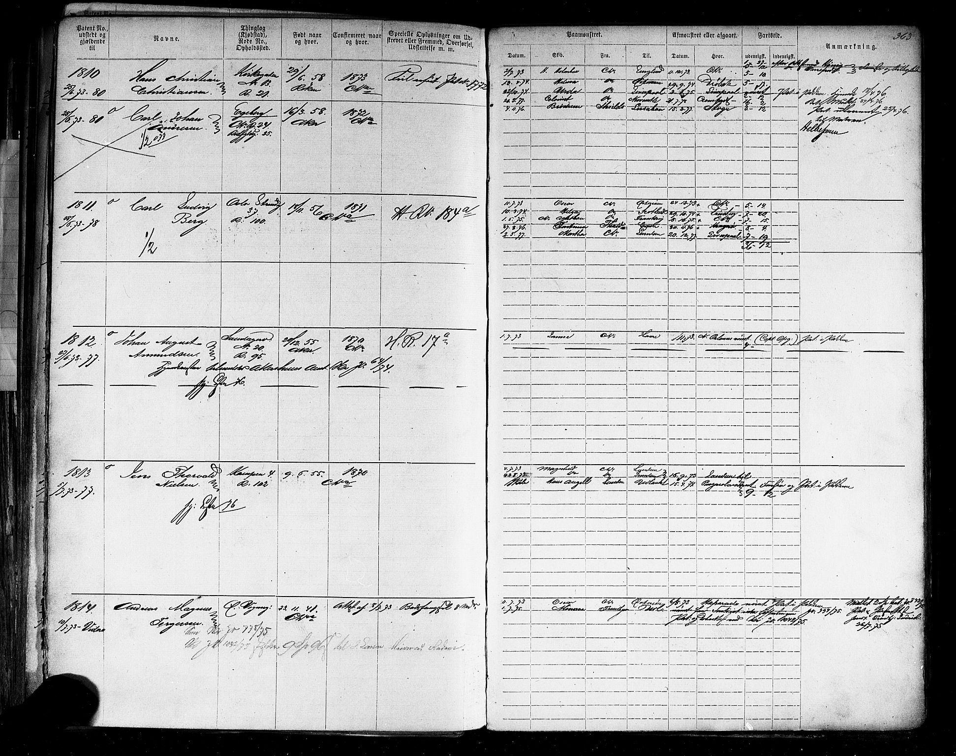 Oslo mønstringskontor, SAO/A-10569g/F/Fc/Fca/L0001: Annotasjonsrulle, 1866-1881, p. 392