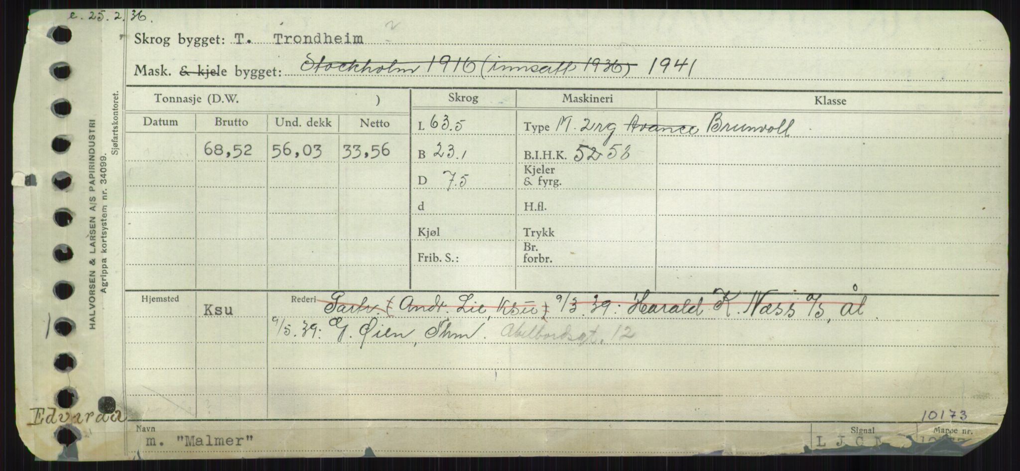 Sjøfartsdirektoratet med forløpere, Skipsmålingen, AV/RA-S-1627/H/Ha/L0003/0002: Fartøy, Hilm-Mar / Fartøy, Kom-Mar, p. 861