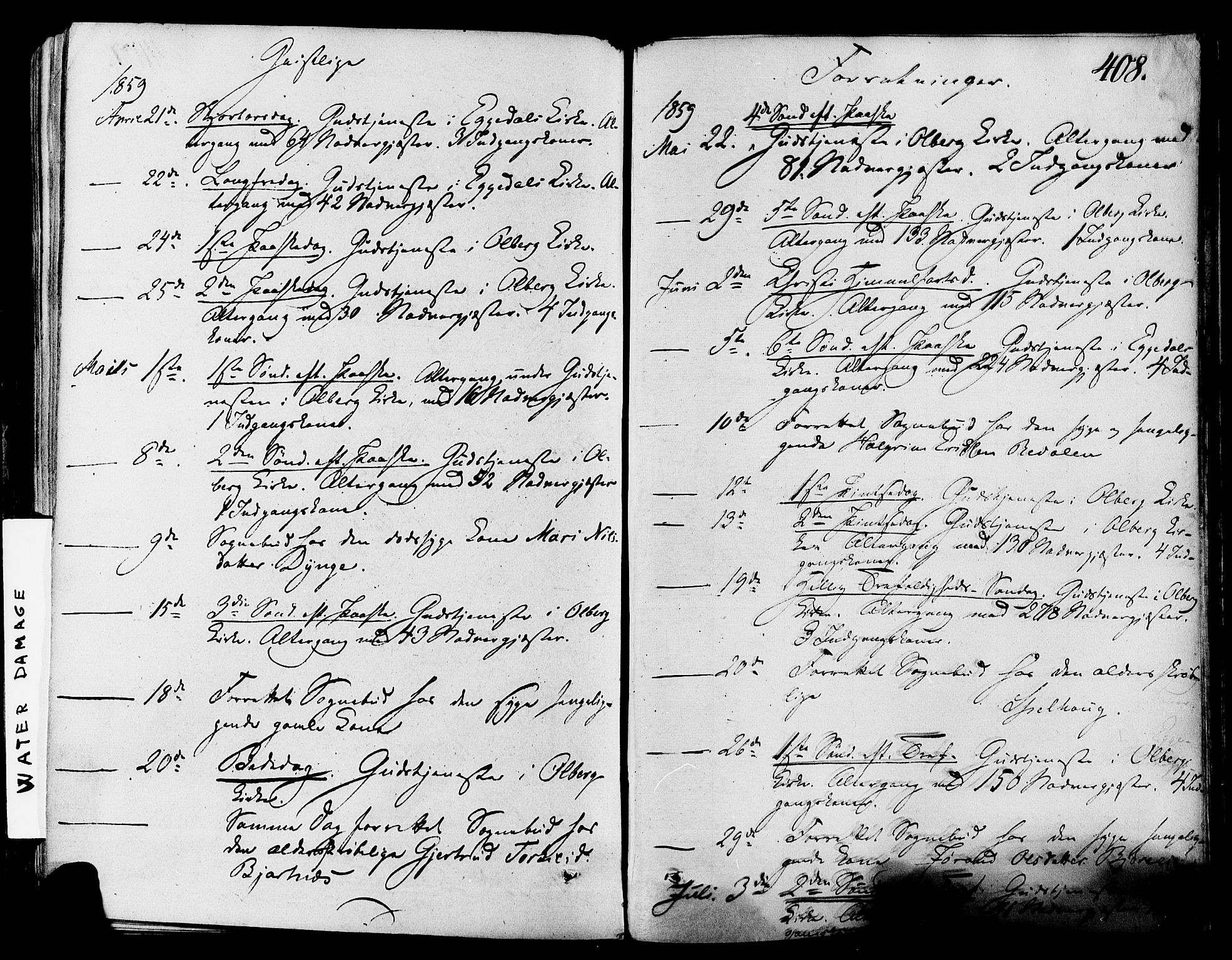 Krødsherad kirkebøker, AV/SAKO-A-19/F/Fa/L0003: Parish register (official) no. 3, 1851-1872, p. 408