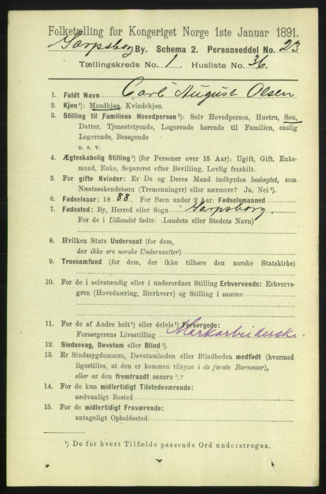 RA, 1891 census for 0102 Sarpsborg, 1891, p. 546