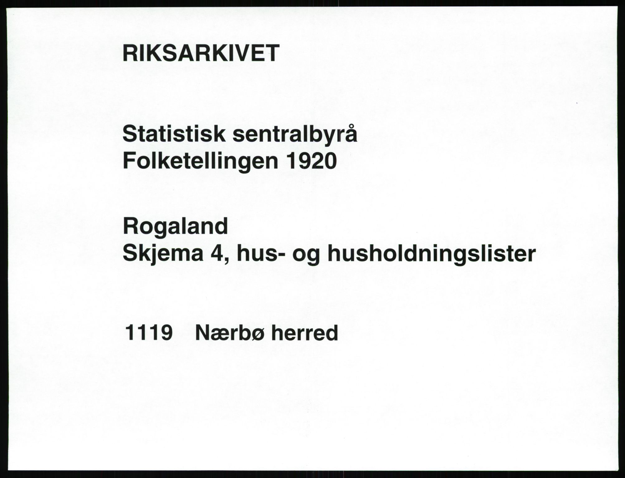 SAST, 1920 census for Nærbø, 1920, p. 37