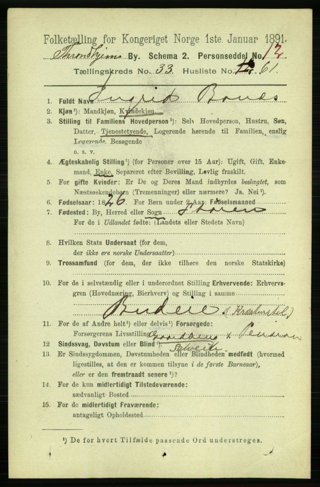 RA, 1891 census for 1601 Trondheim, 1891, p. 25681