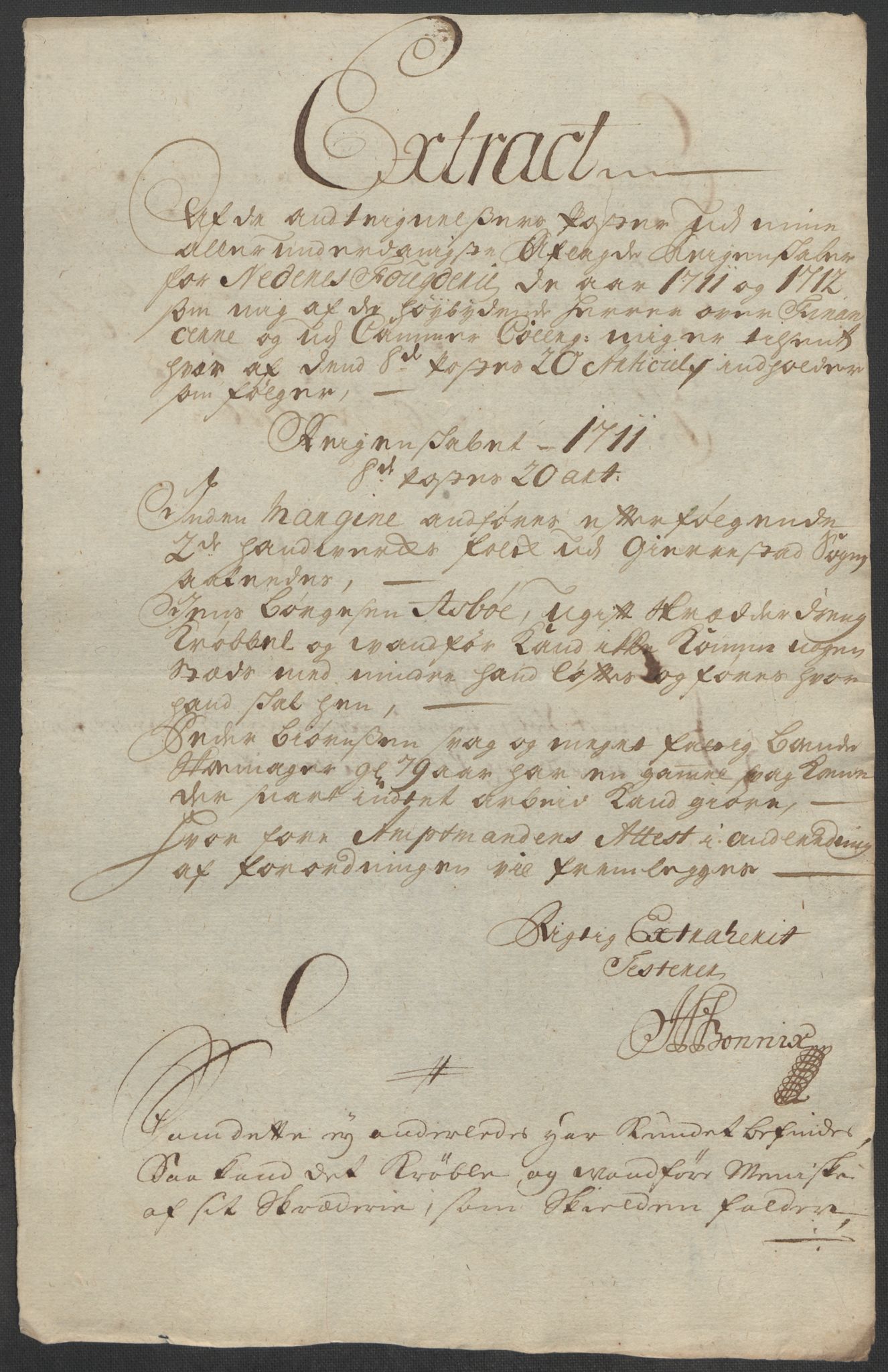 Rentekammeret inntil 1814, Reviderte regnskaper, Fogderegnskap, AV/RA-EA-4092/R39/L2320: Fogderegnskap Nedenes, 1712, p. 564