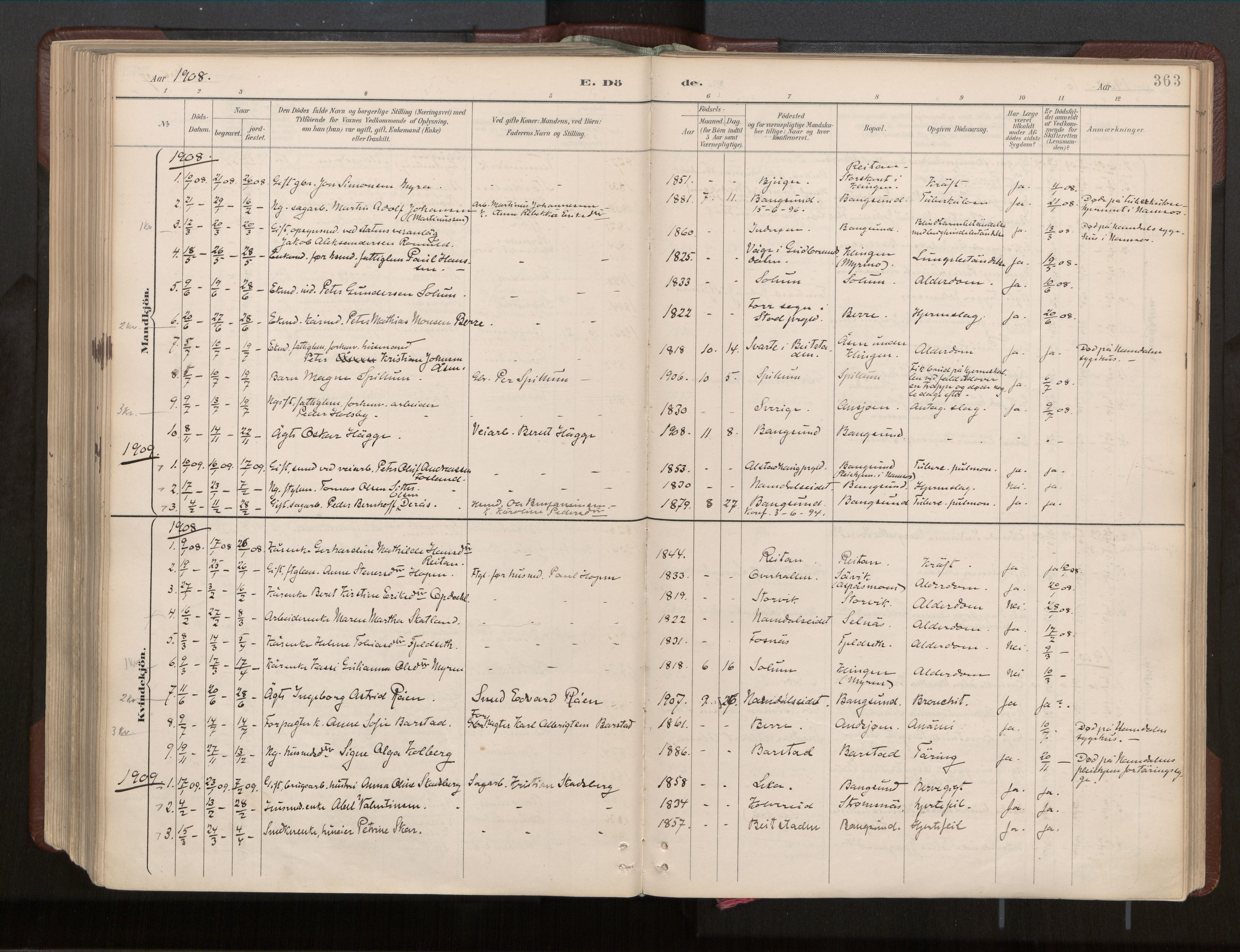 Ministerialprotokoller, klokkerbøker og fødselsregistre - Nord-Trøndelag, AV/SAT-A-1458/770/L0589: Parish register (official) no. 770A03, 1887-1929, p. 363