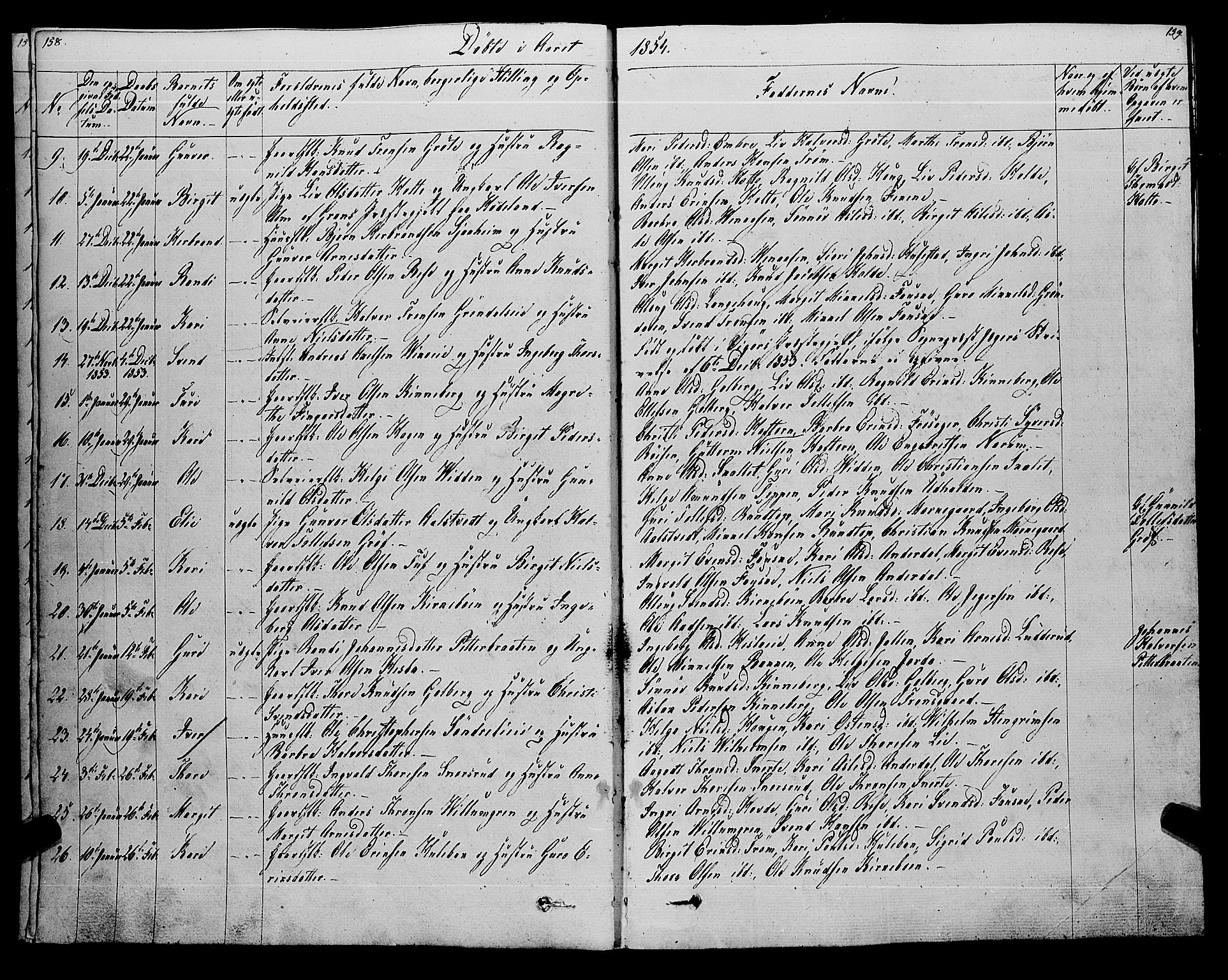Gol kirkebøker, SAKO/A-226/F/Fa/L0002: Parish register (official) no. I 2, 1837-1863, p. 158-159
