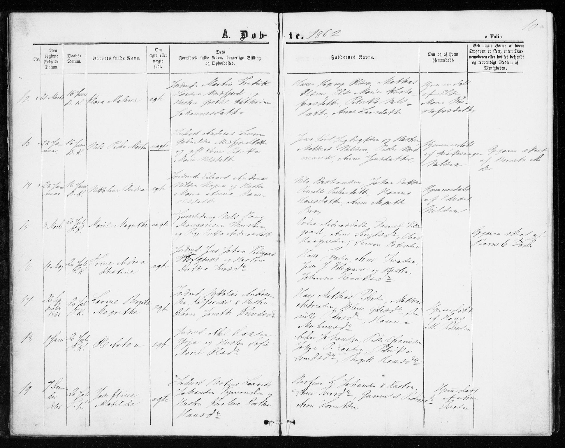 Berg sokneprestkontor, SATØ/S-1318/G/Ga/Gaa/L0002kirke: Parish register (official) no. 2, 1860-1872, p. 10